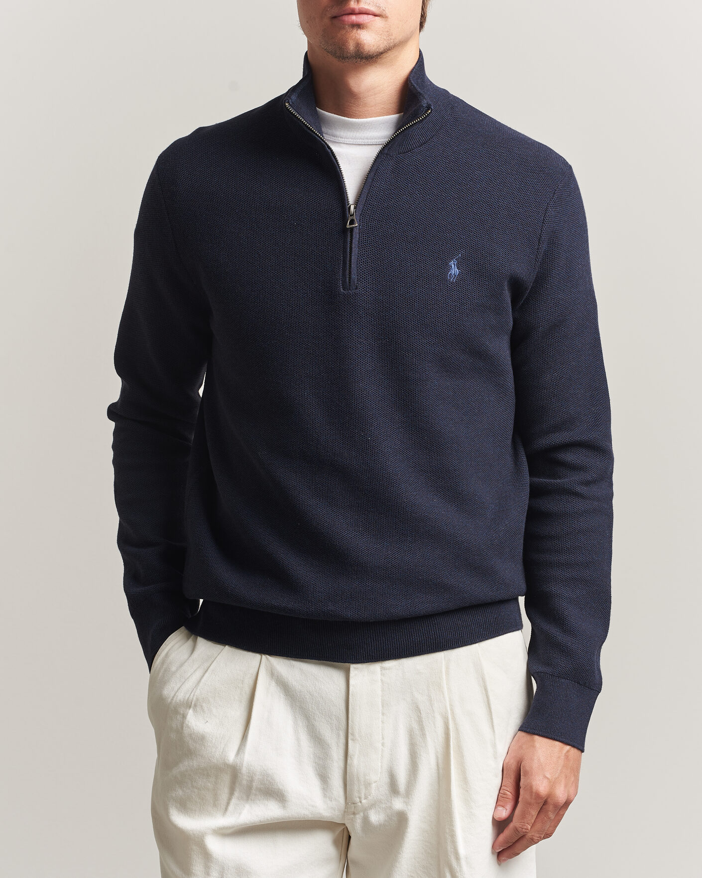 Herre | Gensere | Polo Ralph Lauren | Textued Half-Zip Navy Heather