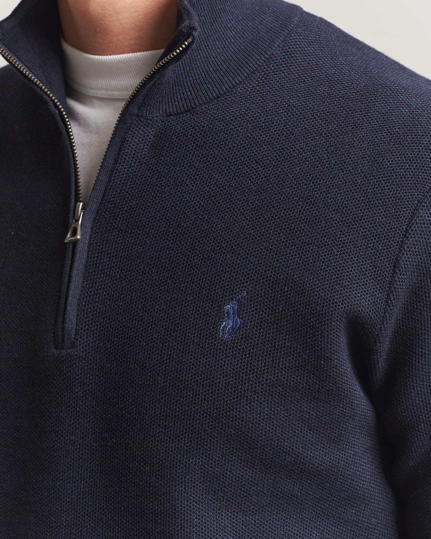 Herre | Gensere | Polo Ralph Lauren | Textued Half-Zip Navy Heather
