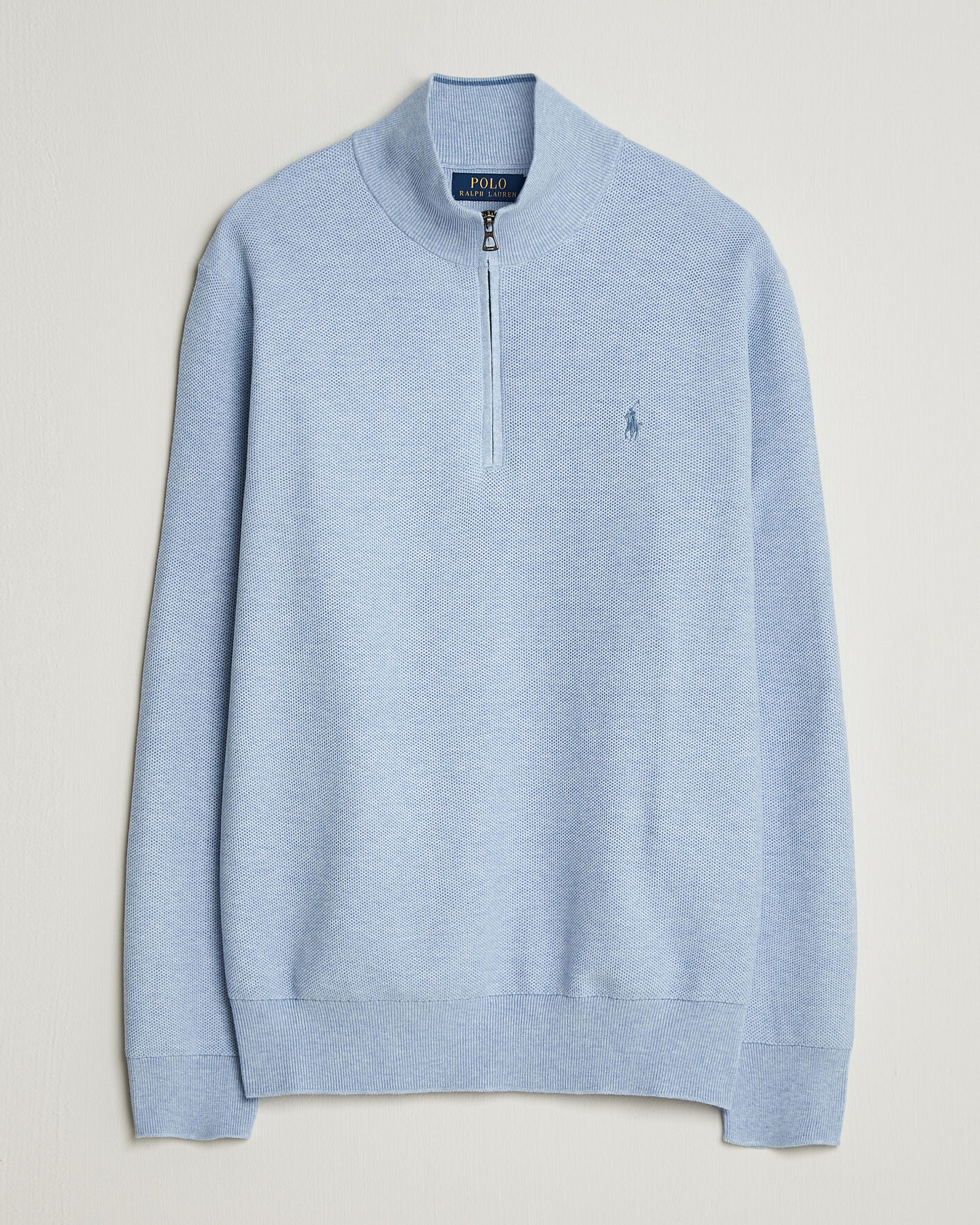 Herre | Gensere | Polo Ralph Lauren | Textured Half-Zip Blue Hyacinth Heather