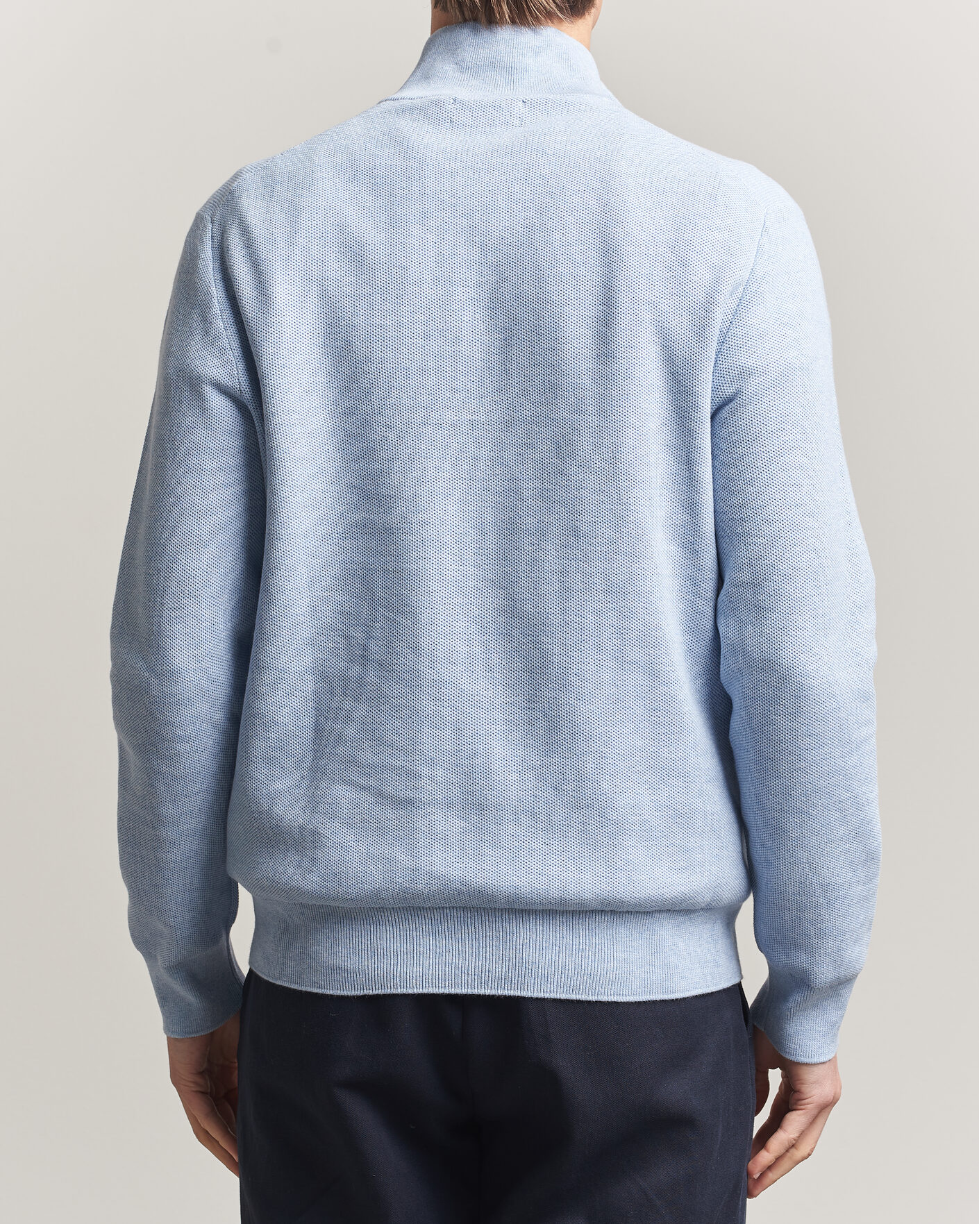 Herre | Gensere | Polo Ralph Lauren | Textured Half-Zip Blue Hyacinth Heather