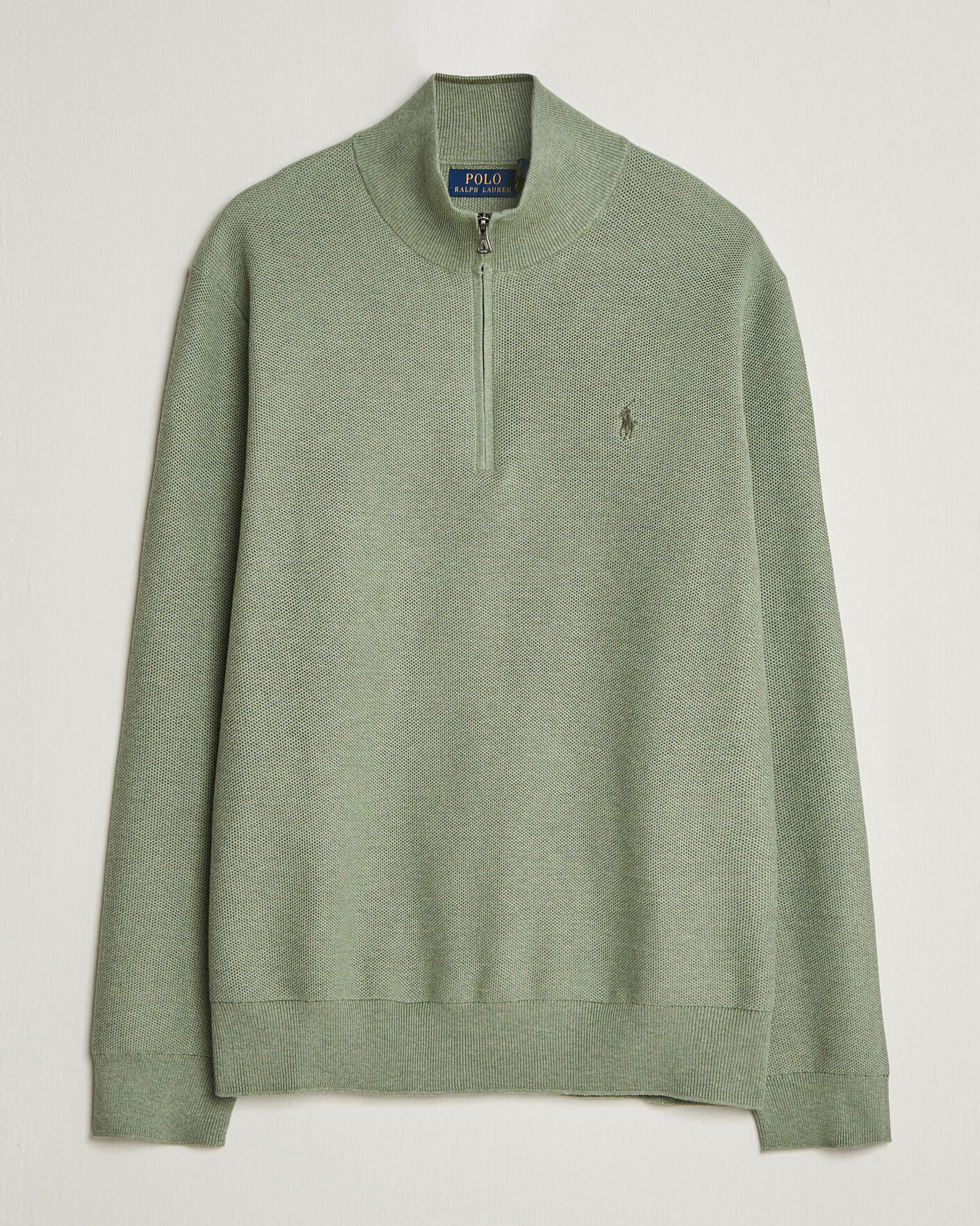 Herre | Gensere | Polo Ralph Lauren | Textured Half-Zip Fern Green Heather