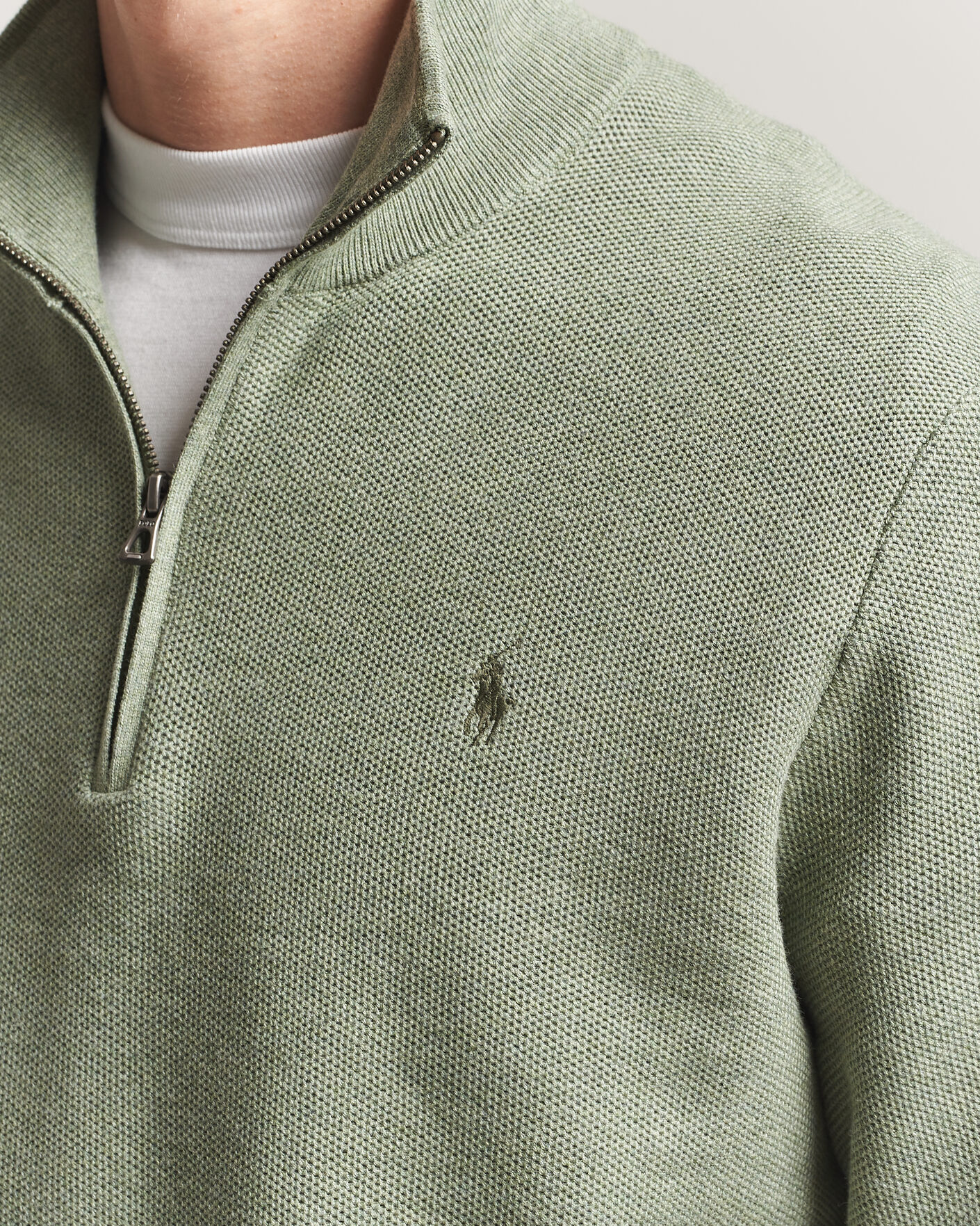 Herre | Gensere | Polo Ralph Lauren | Textured Half-Zip Fern Green Heather