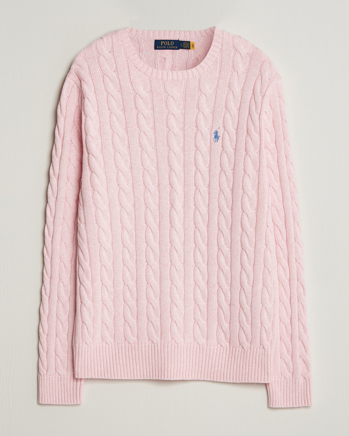 Herre | Gensere | Polo Ralph Lauren | Cotton Cable Pullover Ballet Pink Heather