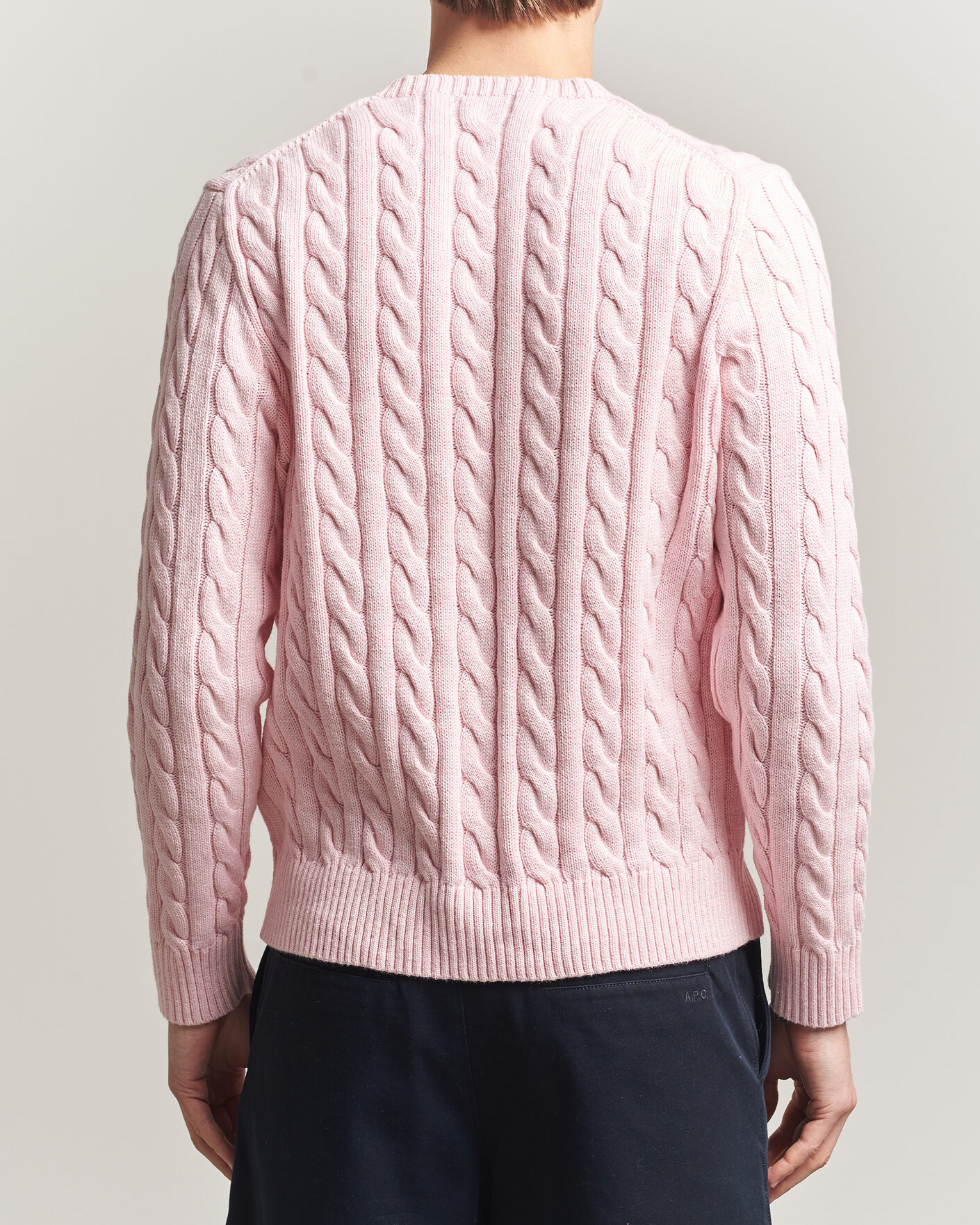 Herre | Gensere | Polo Ralph Lauren | Cotton Cable Pullover Ballet Pink Heather