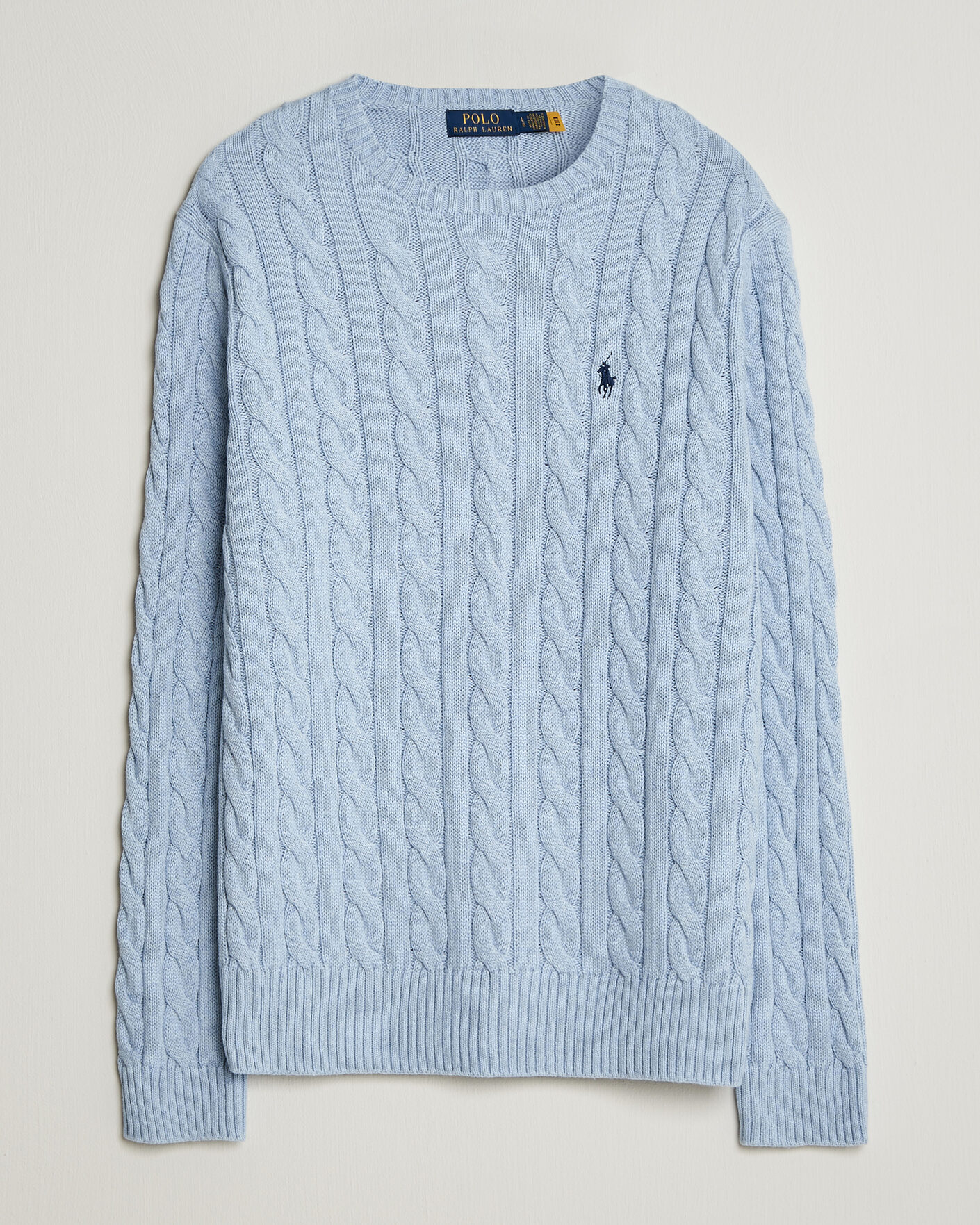 Herre | Gensere | Polo Ralph Lauren | Cotton Cable Pullover Blue Hyacinth Heather