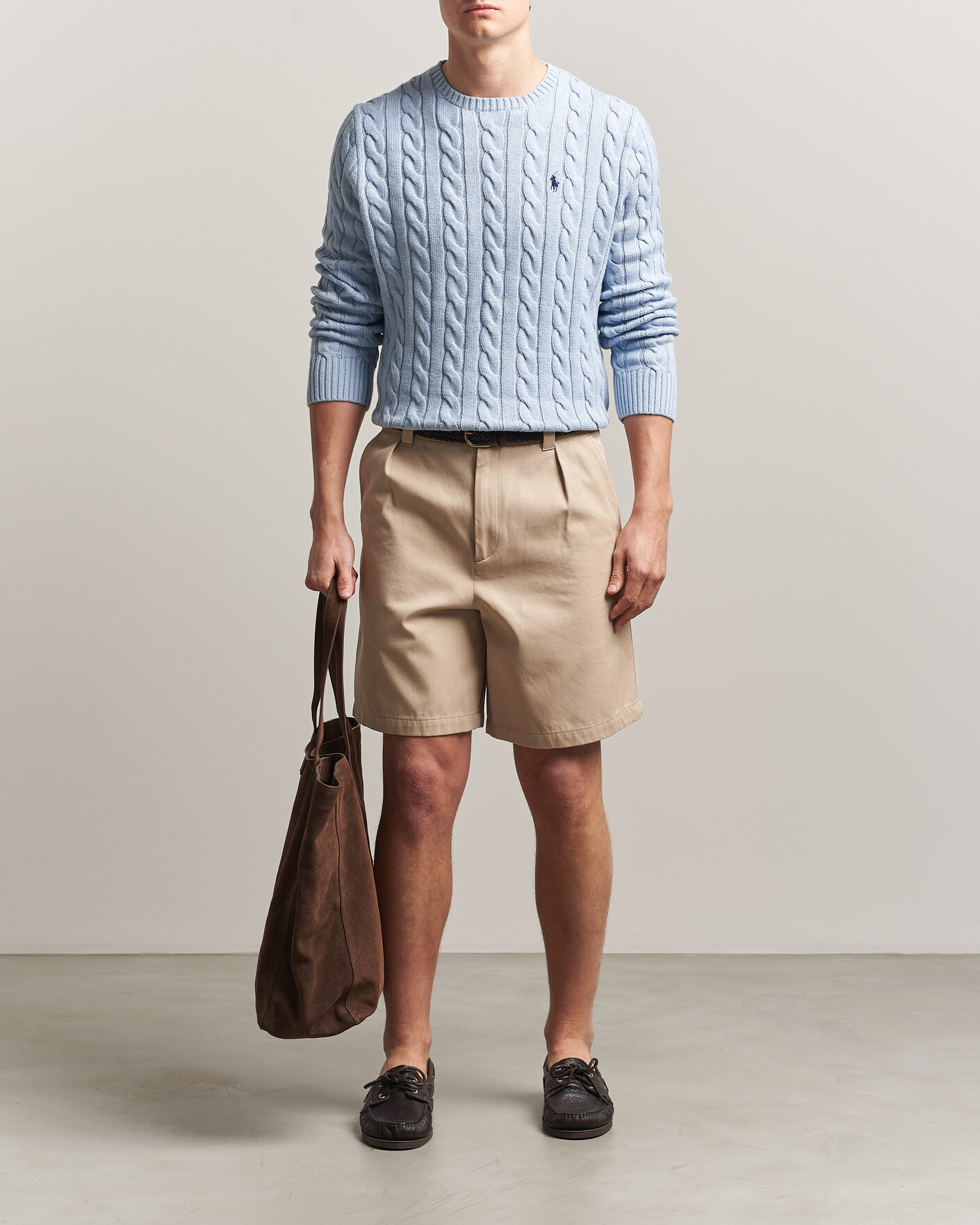 Herre | Gensere | Polo Ralph Lauren | Cotton Cable Pullover Blue Hyacinth Heather