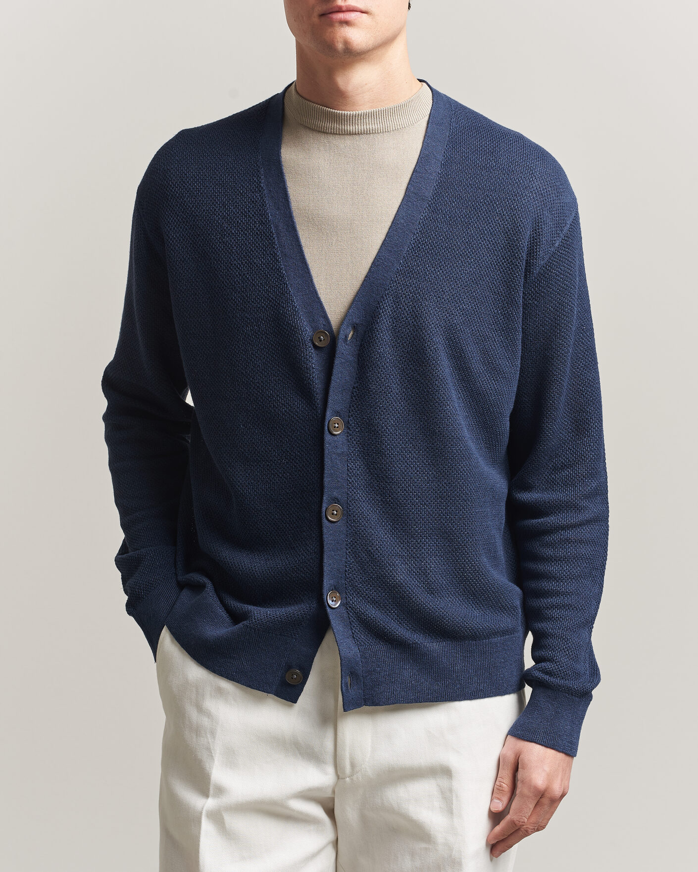 Herre | Gensere | Polo Ralph Lauren | Linen Cardigan Newport Navy