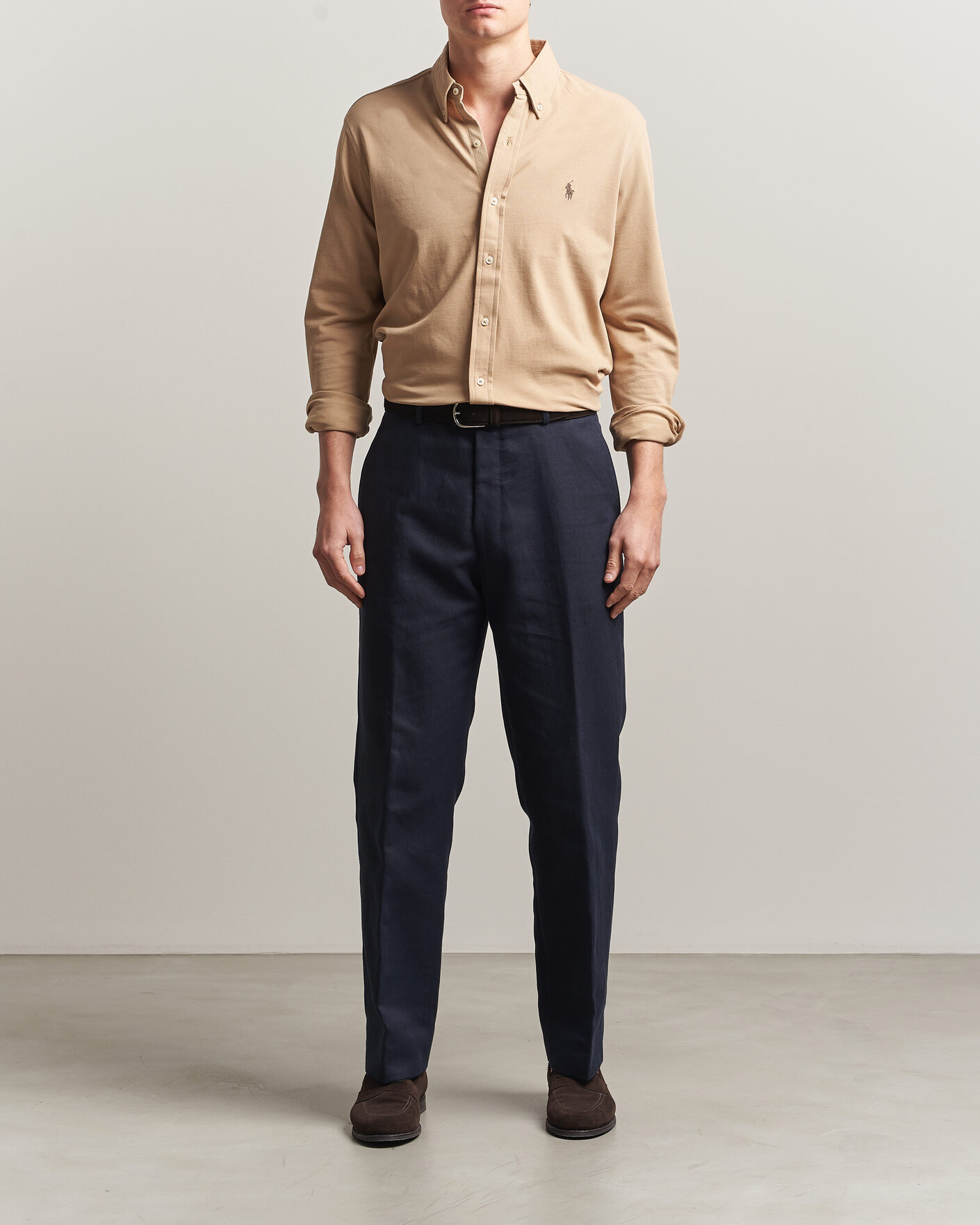 Herre | Skjorter | Polo Ralph Lauren | Featherweight Mesh Shirt Vintage Khaki