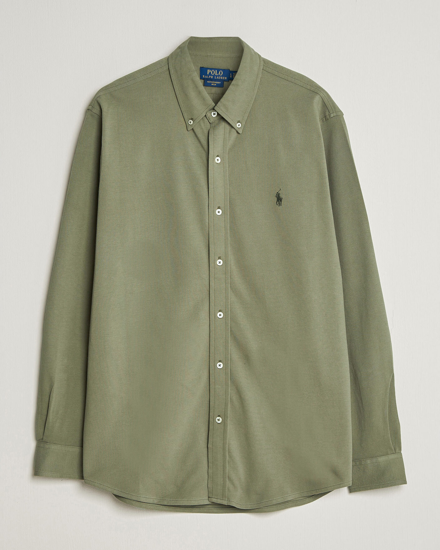 Herre | Skjorter | Polo Ralph Lauren | Featherweight Mesh Shirt Cruise Olive