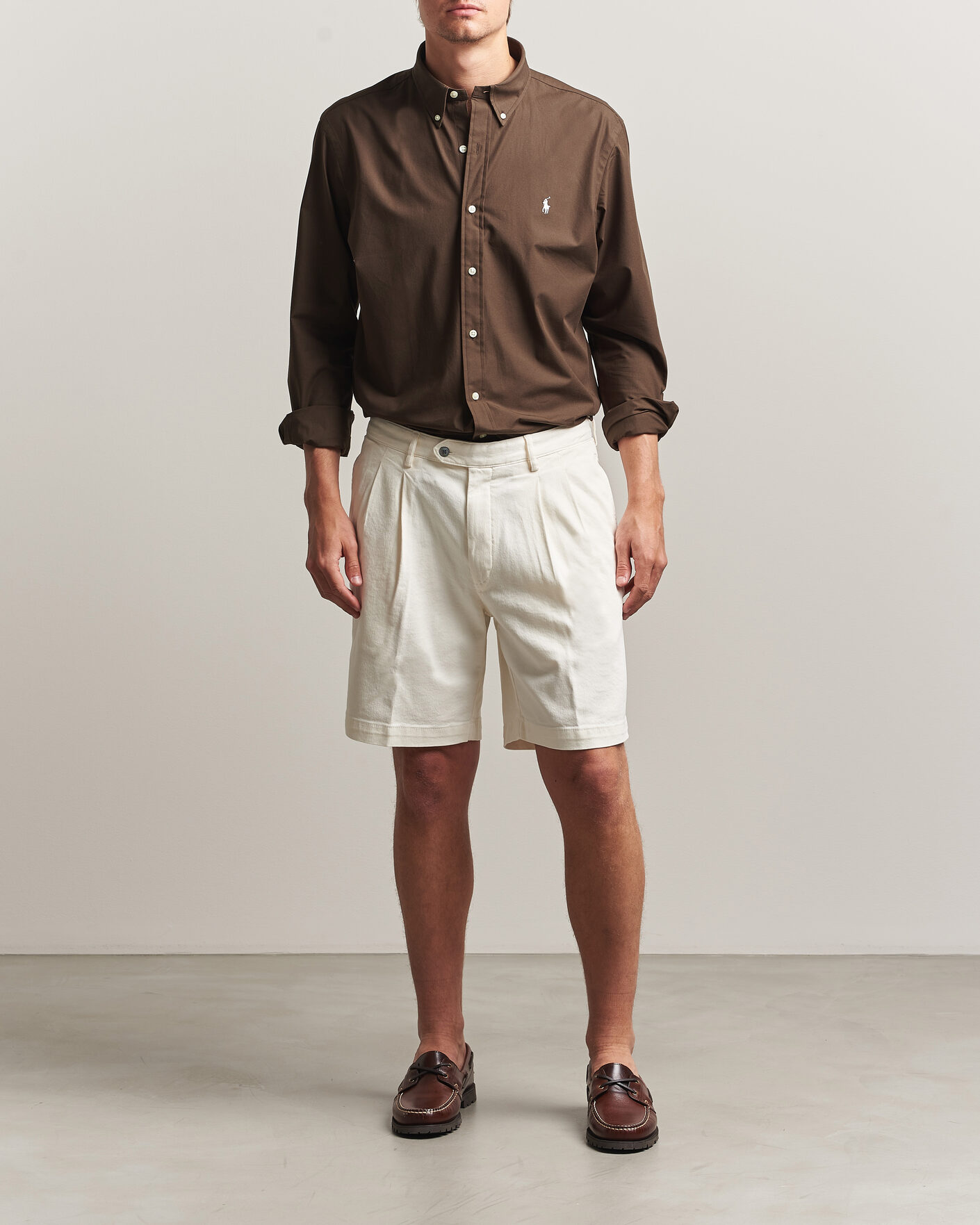 Herre | Skjorter | Polo Ralph Lauren | Custom Fit Poplin Shirt Nutmeg Brown