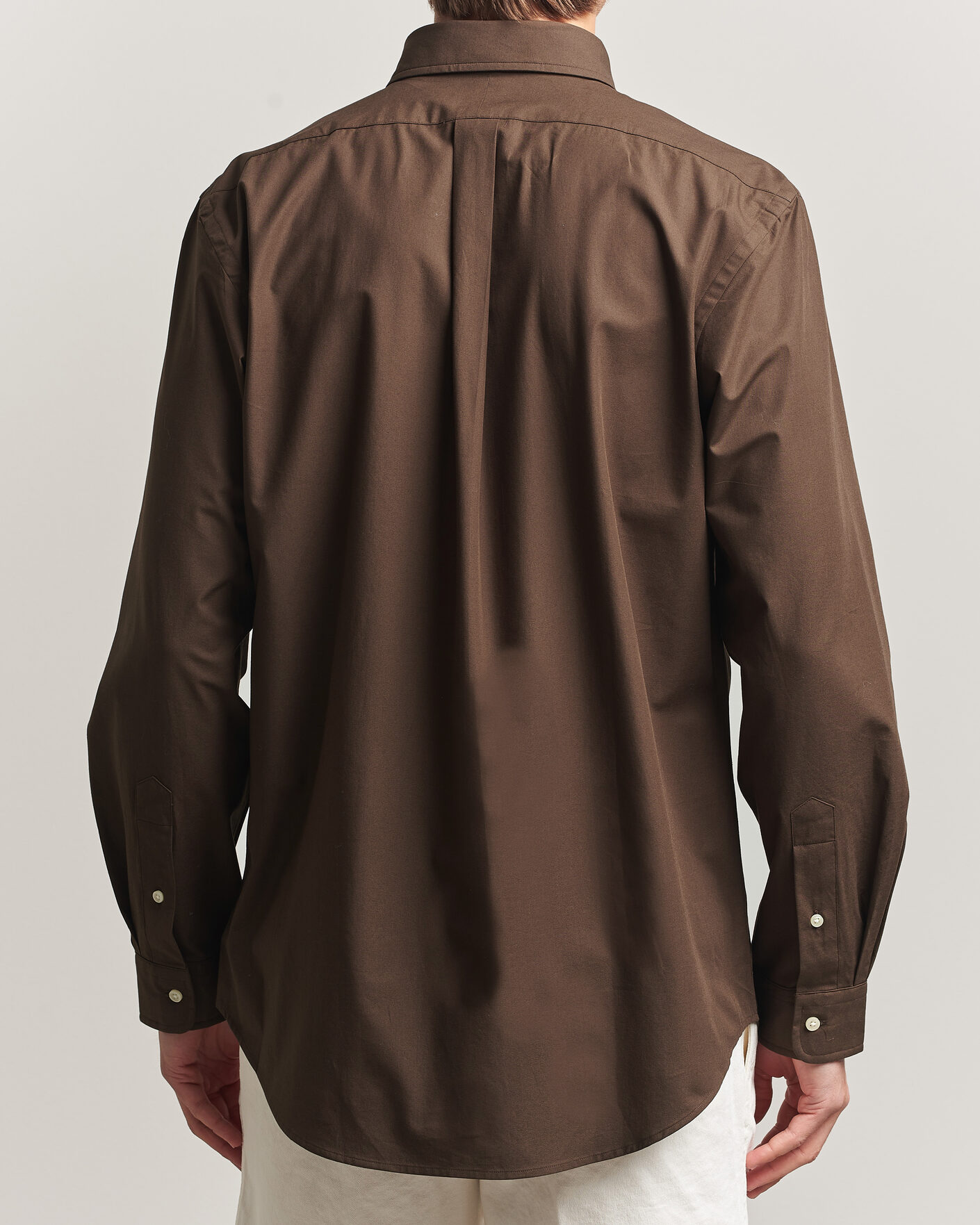 Herre | Skjorter | Polo Ralph Lauren | Custom Fit Poplin Shirt Nutmeg Brown