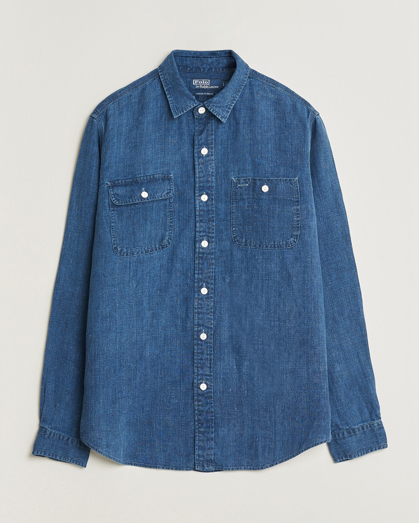 Herre | Skjorter | Polo Ralph Lauren | Indigo/Linen Western Shirt Medium Wash