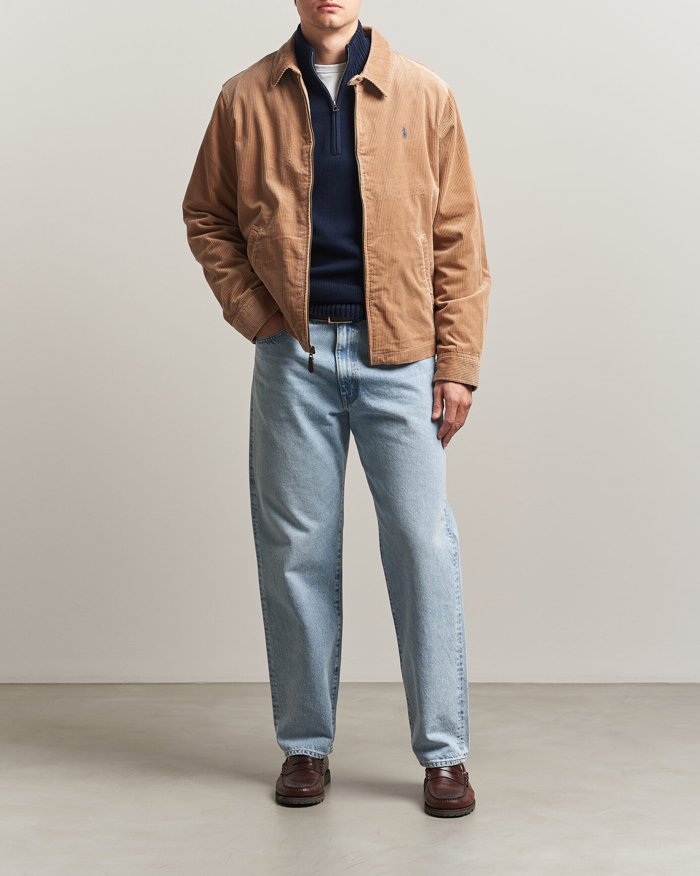 Herre | Jakker | Polo Ralph Lauren | Wale Corduroy Windbreaker Vintage Khaki