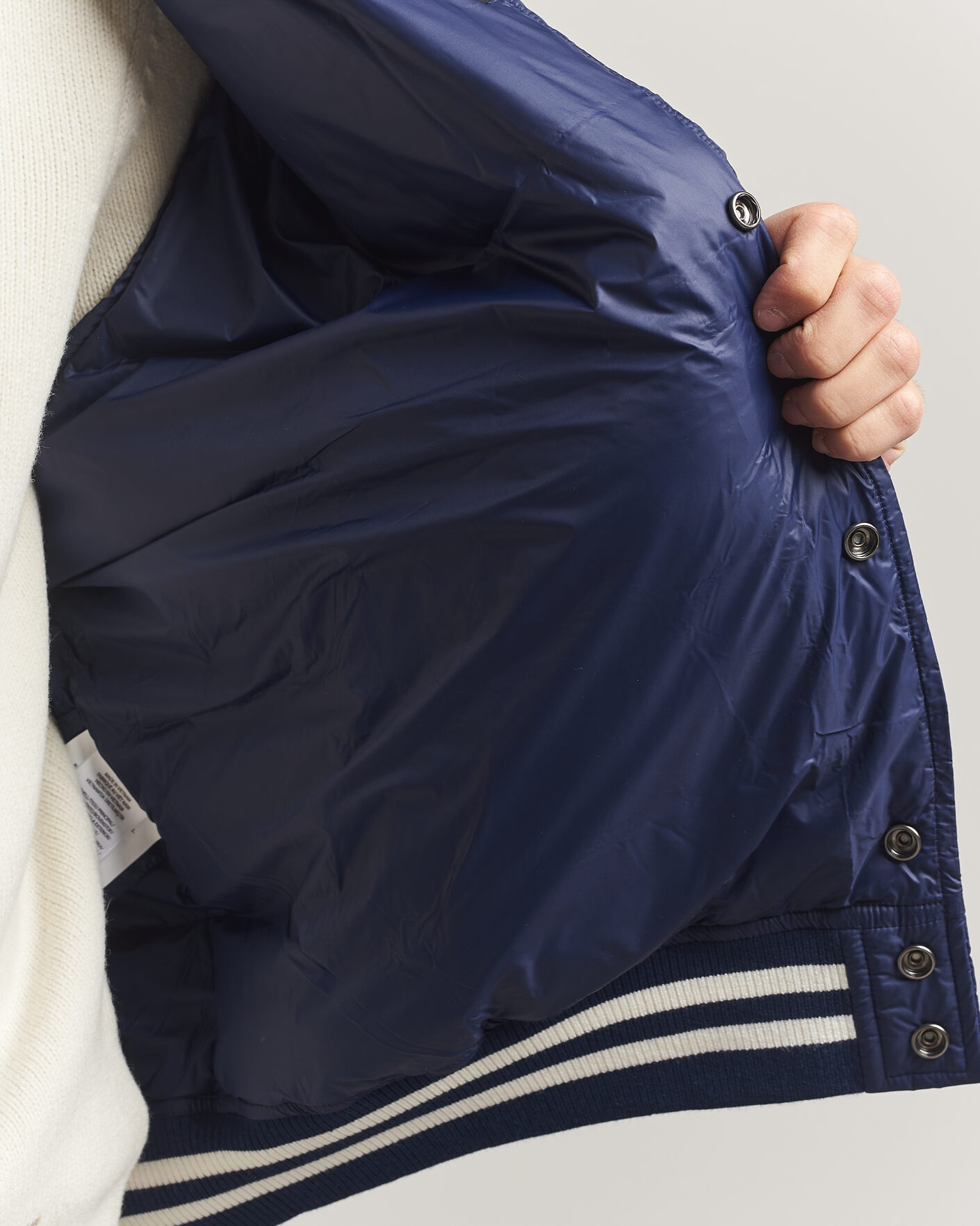 Herre | Jakker | Polo Ralph Lauren | Quilted Letterman Jacket Newport Navy
