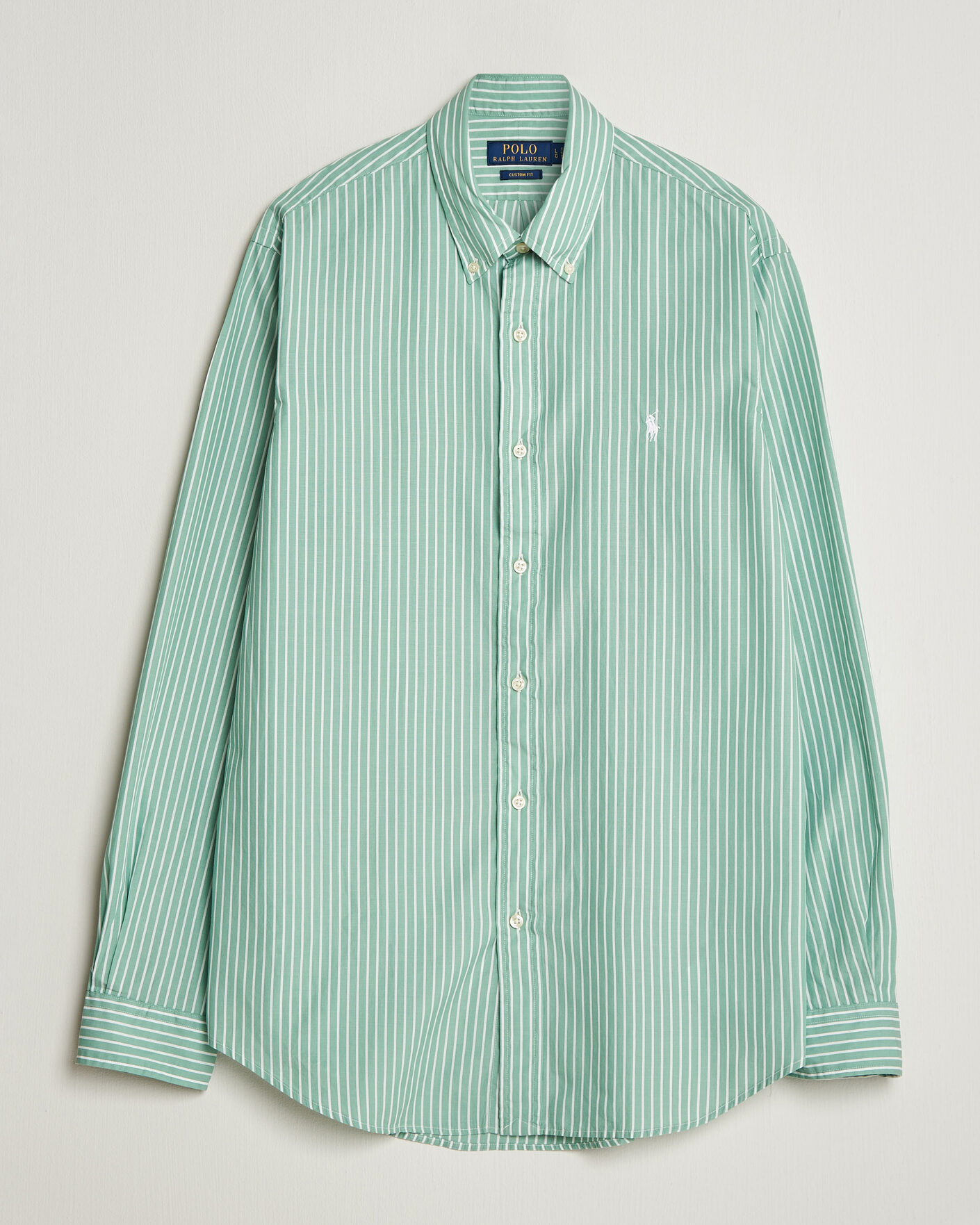 Herre | Skjorter | Polo Ralph Lauren | Custom Fit Stripe Poplin Shirt Faded Mint