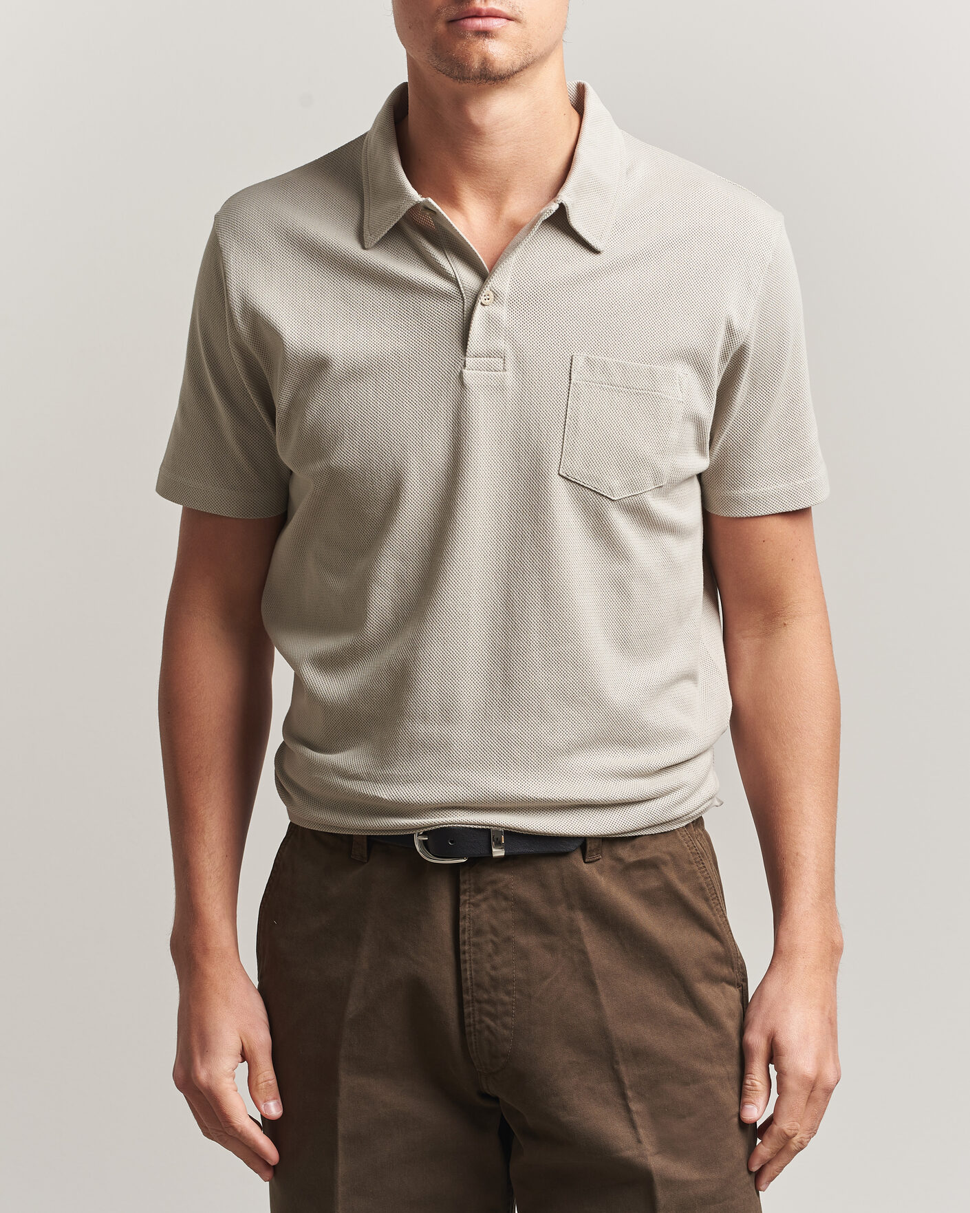 Herre | Pikéer | Sunspel | Riviera Polo Shirt Ash
