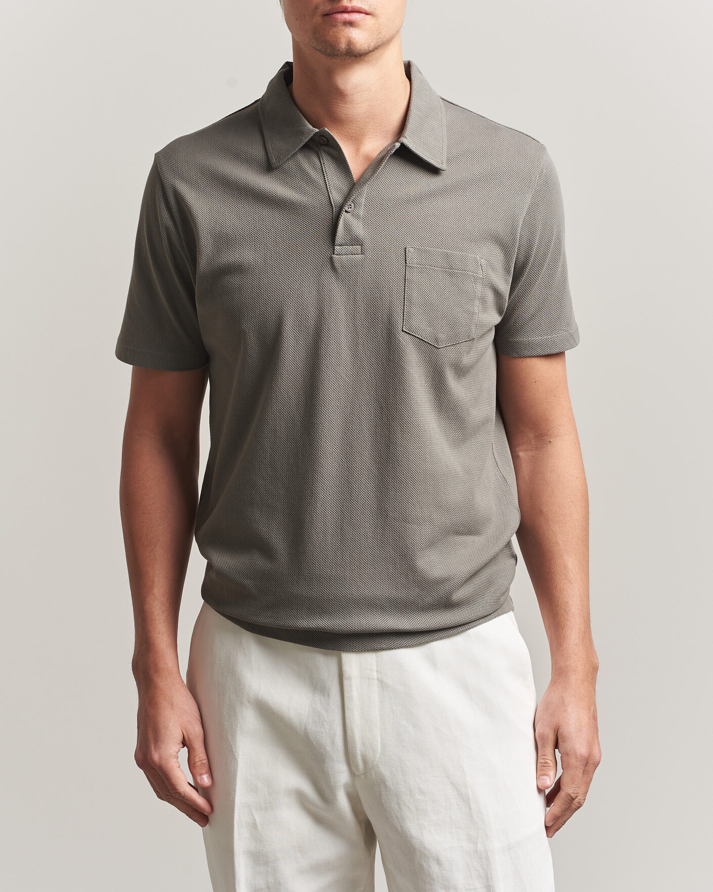 Herre | Pikéer | Sunspel | Riviera Polo Shirt Fossil Grey