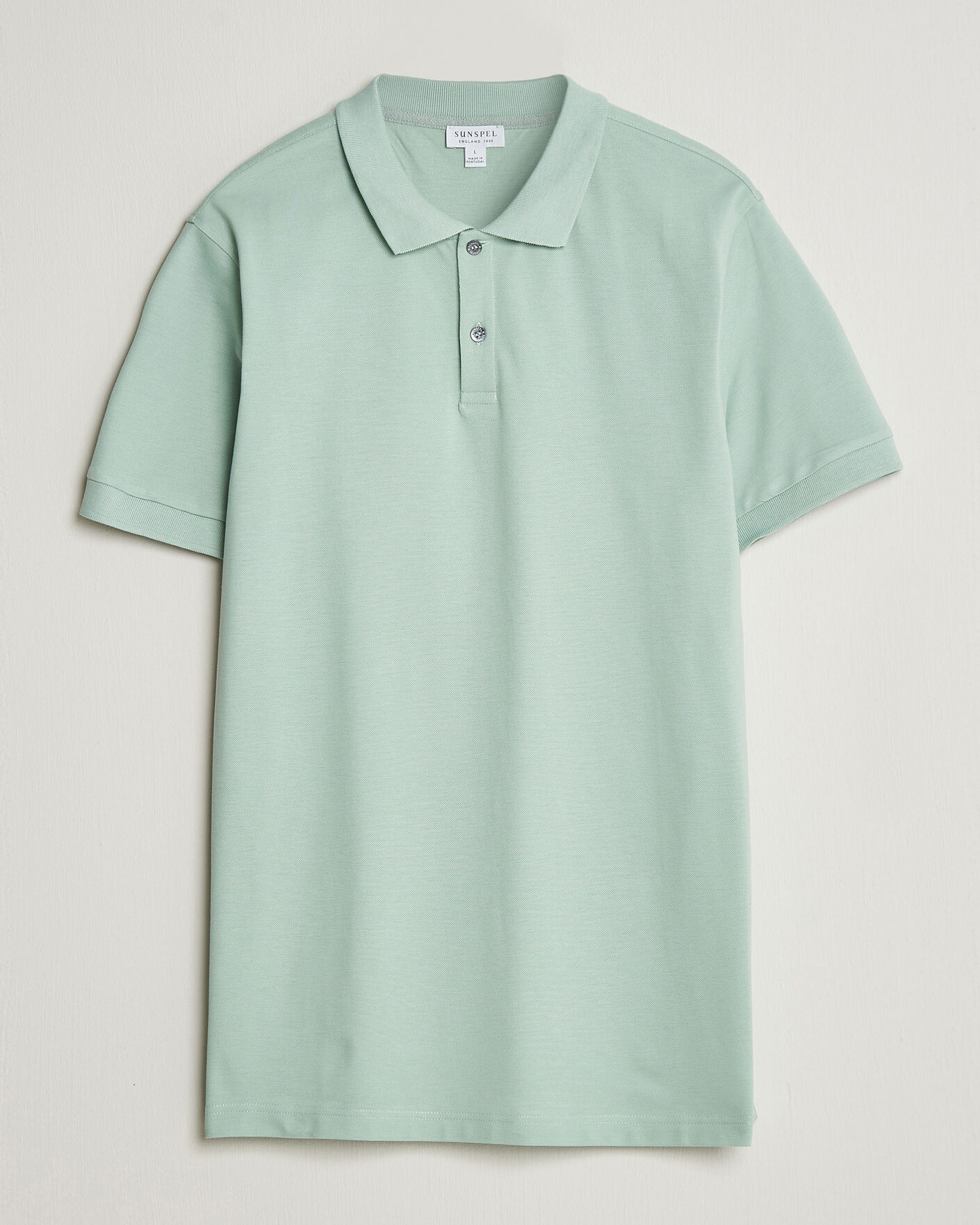 Herre | Pikéer | Sunspel | Short Sleeve Pique Polo Laurel Green