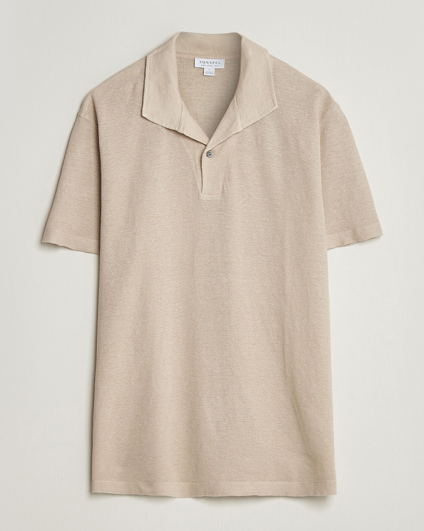 Herre | Pikéer | Sunspel | Linen Pique Polo Hazelwood