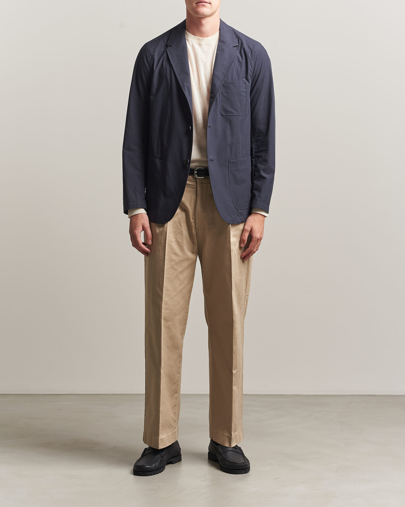 Herre | Dressjakker | Sunspel | Lightweight Poplin Jacket Blazer Navy