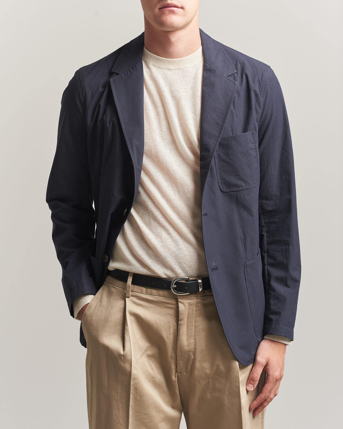 Herre | Dressjakker | Sunspel | Lightweight Poplin Jacket Blazer Navy