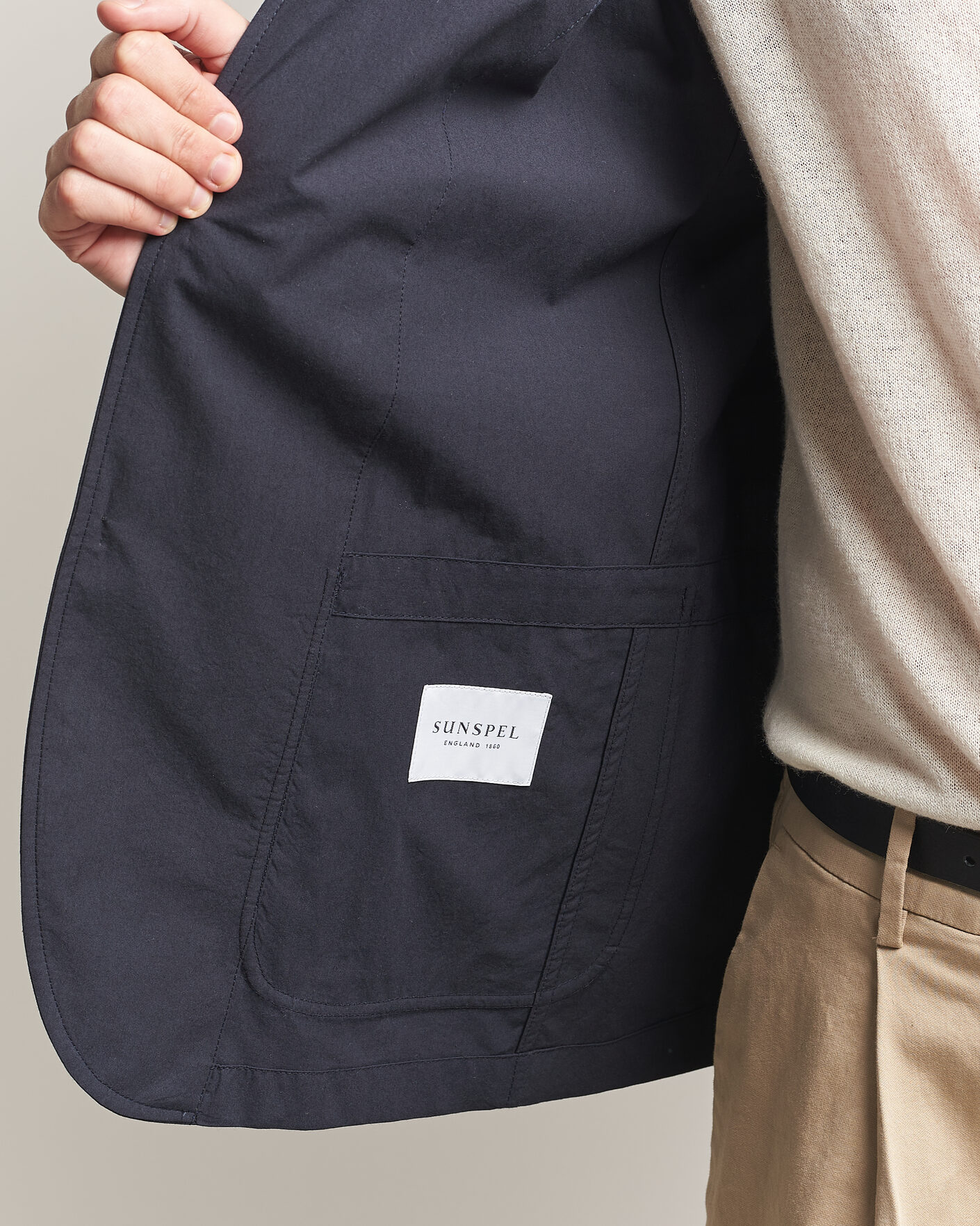Herre | Dressjakker | Sunspel | Lightweight Poplin Jacket Blazer Navy
