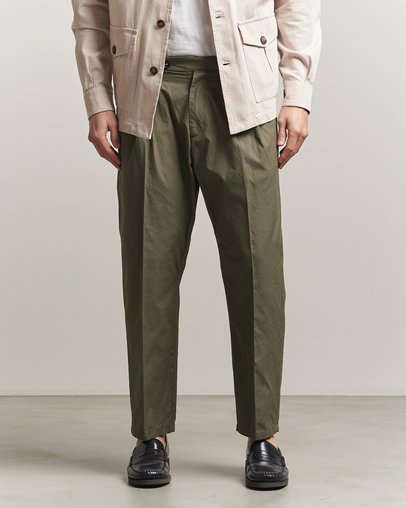 Herre | Bukser | Massimo Alba | Stan Pleated Chinos Military