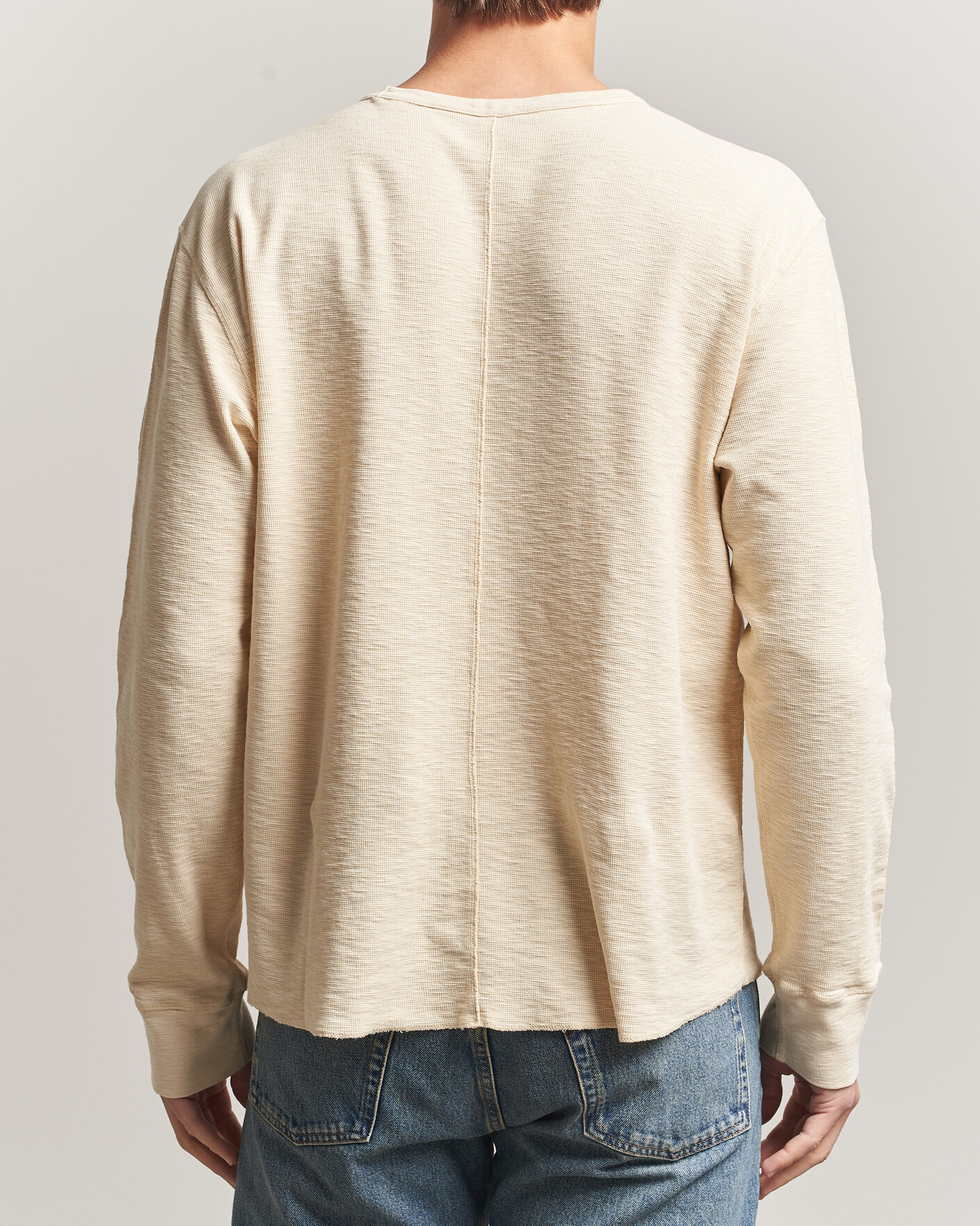 Herre | T-Shirts | Sunflower | Long Sleeve Waffle Tee Beige