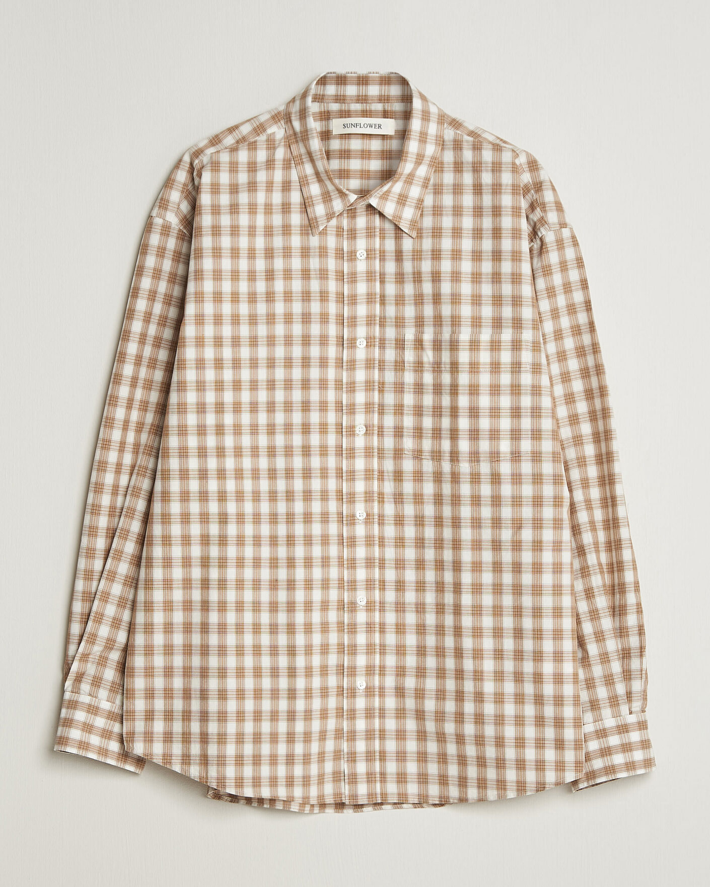 Herre | Skjorter | Sunflower | New Base Shirt Beige Check