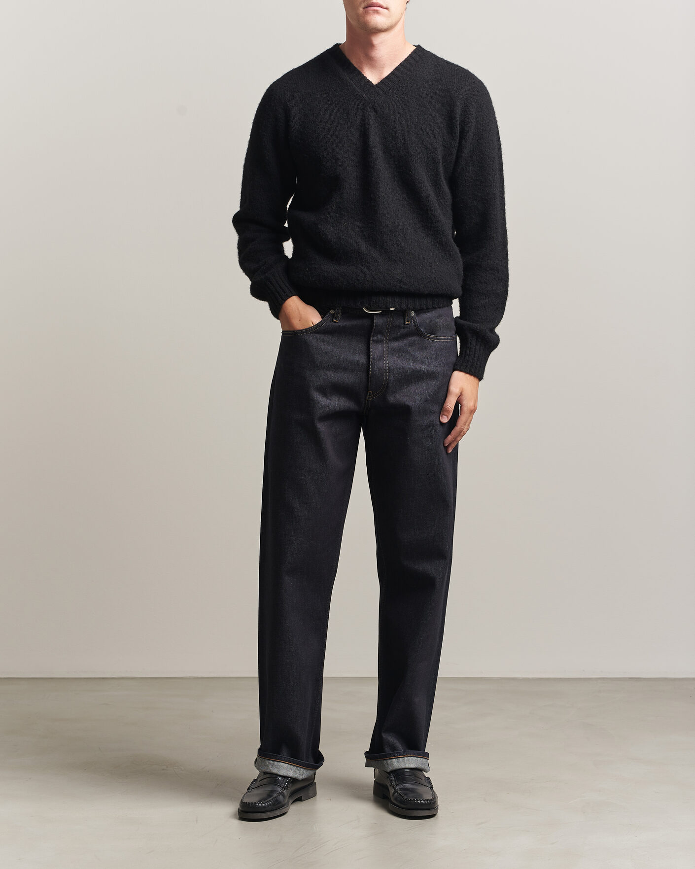 Herre | Bukser | Sunflower | Loose Selvedge Jeans Raw Indigo