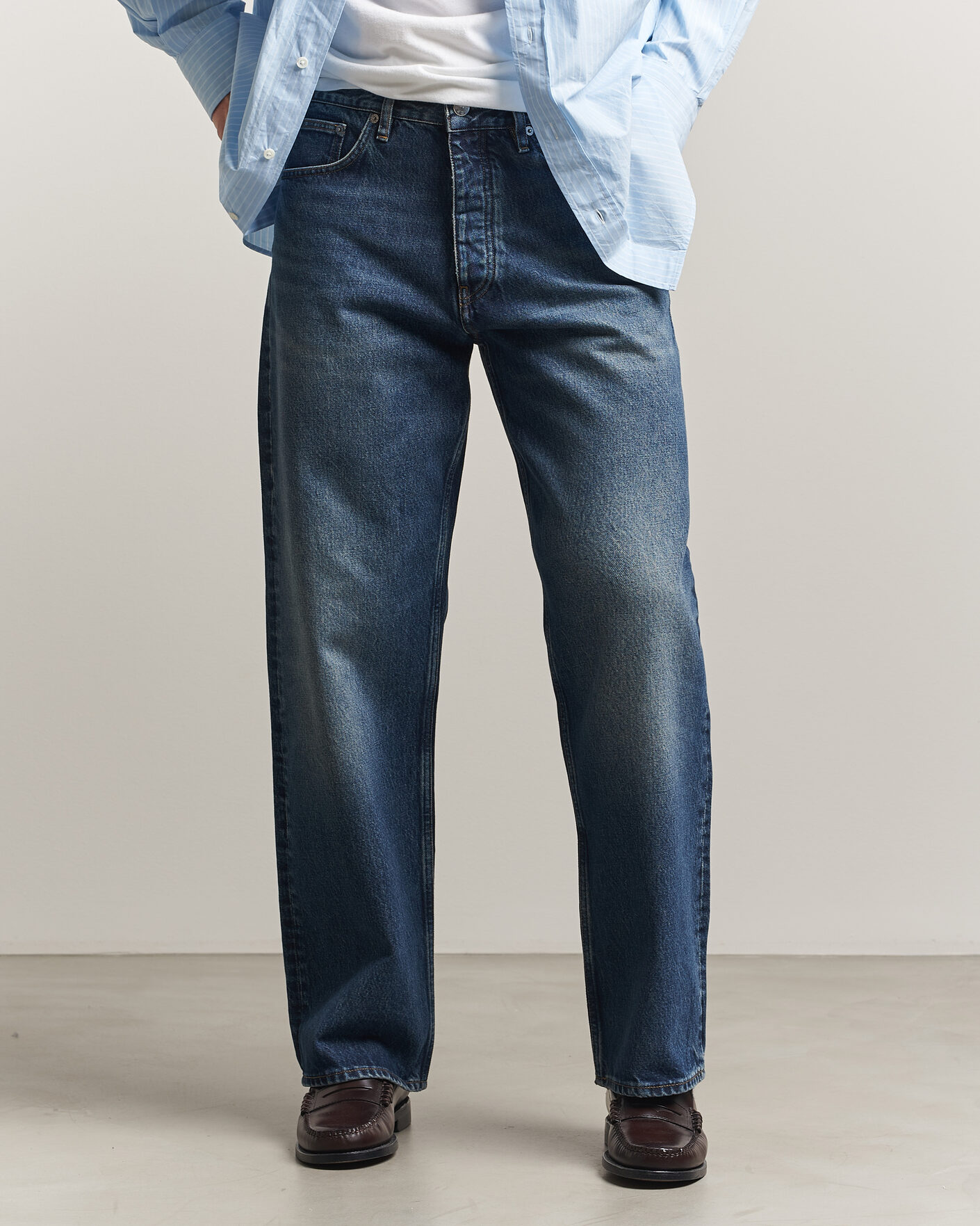 Herre | Bukser | Sunflower | Loose Jeans Dark Blue Worn
