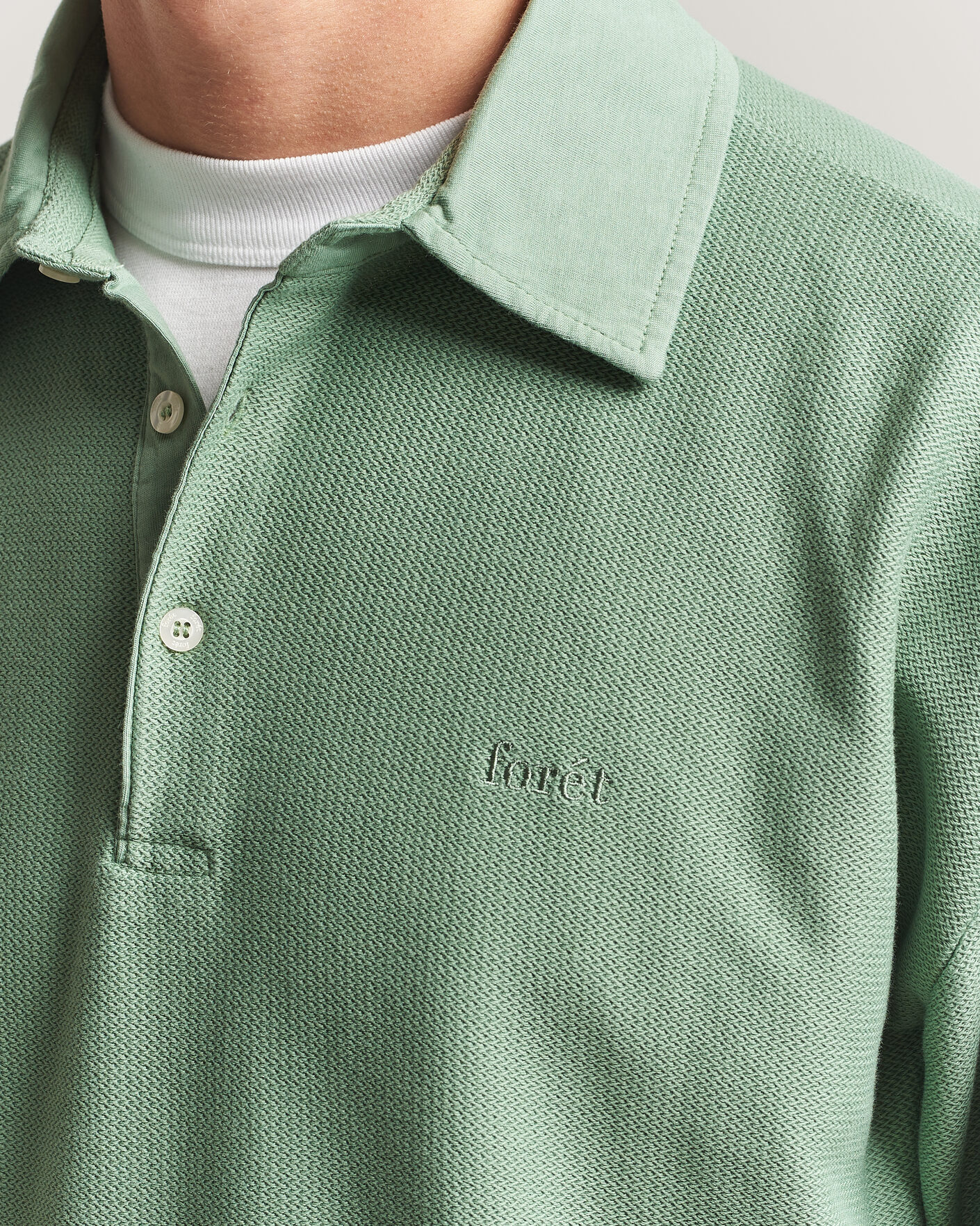 Herre | Pikéer | Forét | Herb Textured Knit Polo Green Oxide