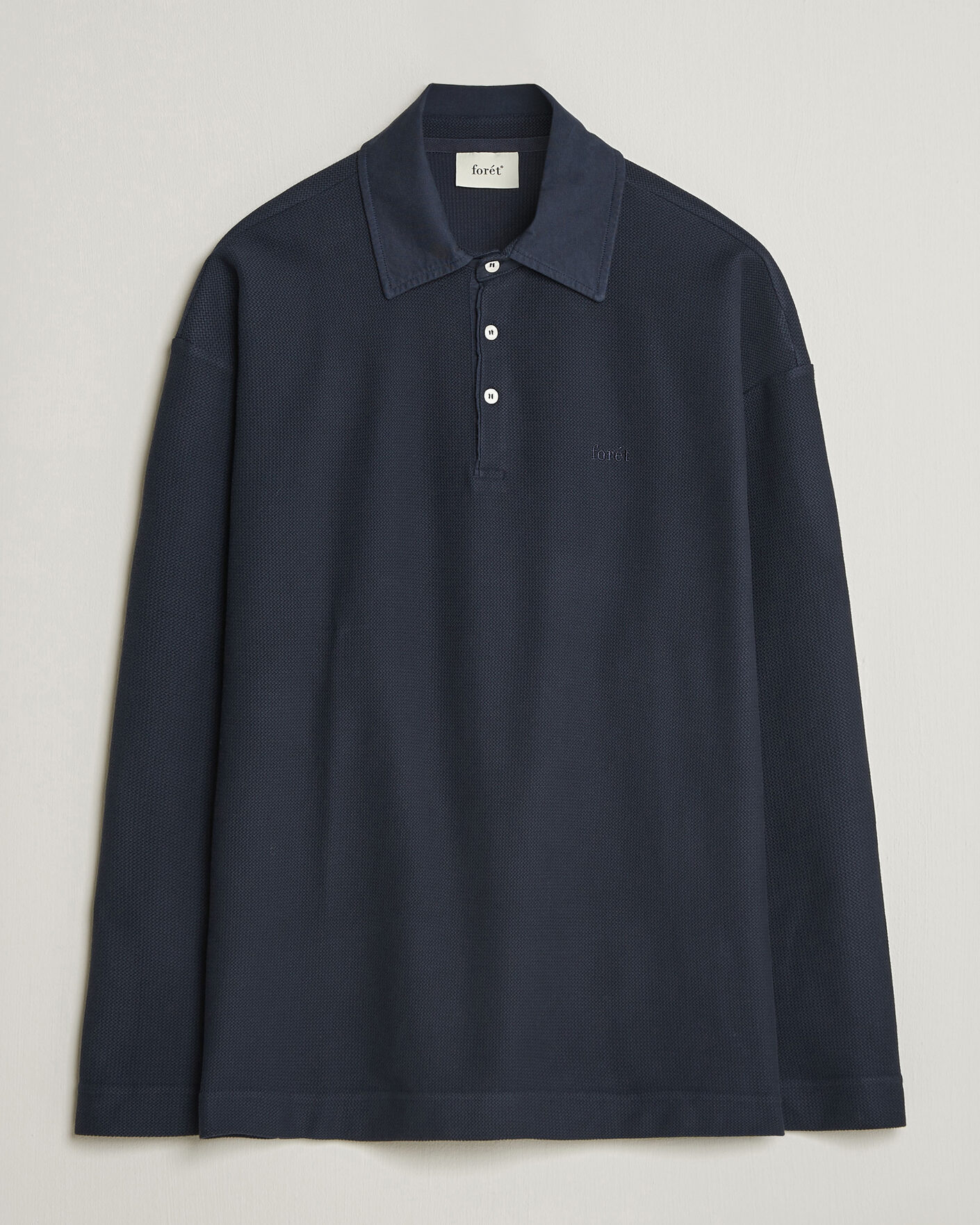 Herre | Gensere | Forét | Herb Textured Knit Polo Navy