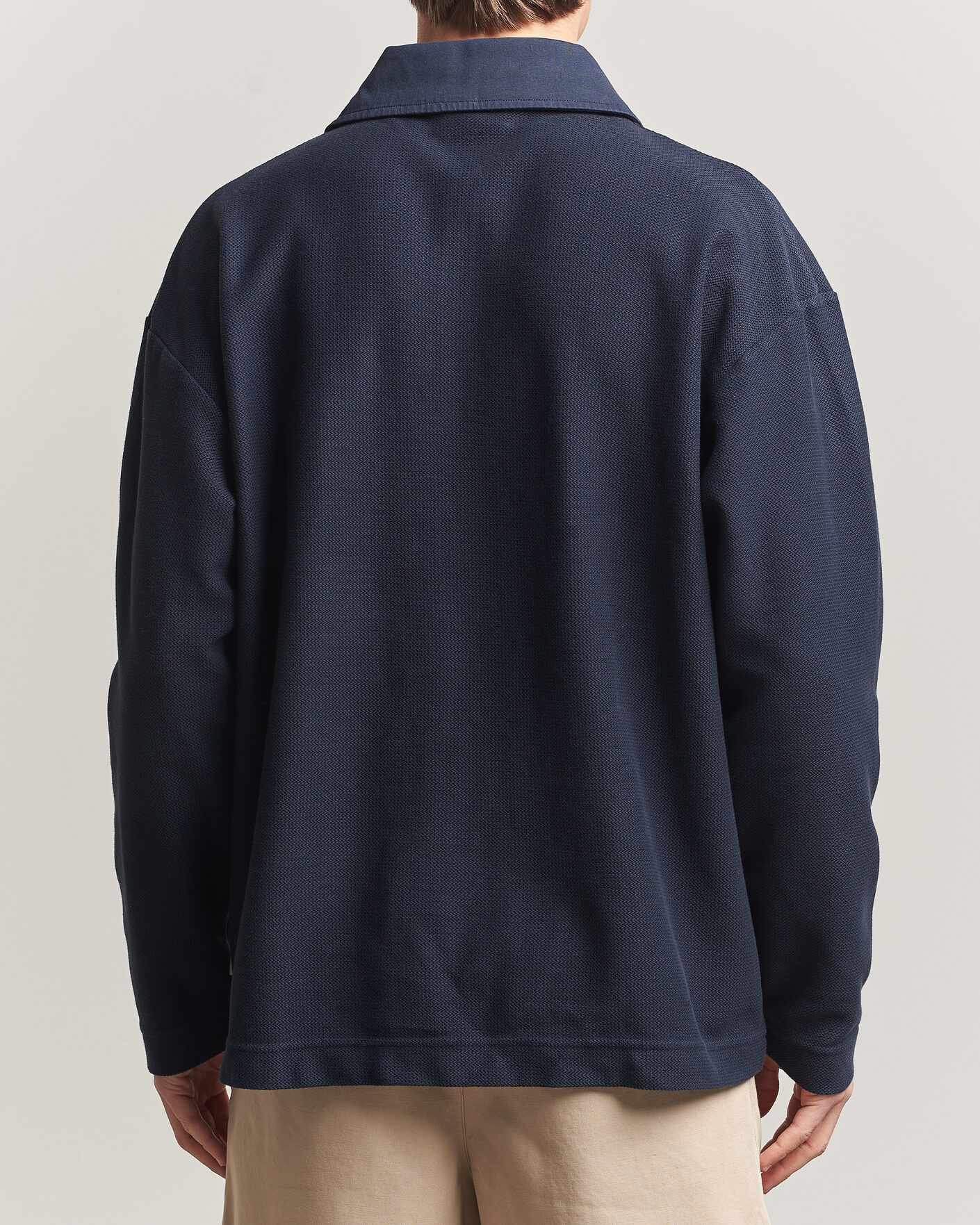 Herre | Gensere | Forét | Herb Textured Knit Polo Navy