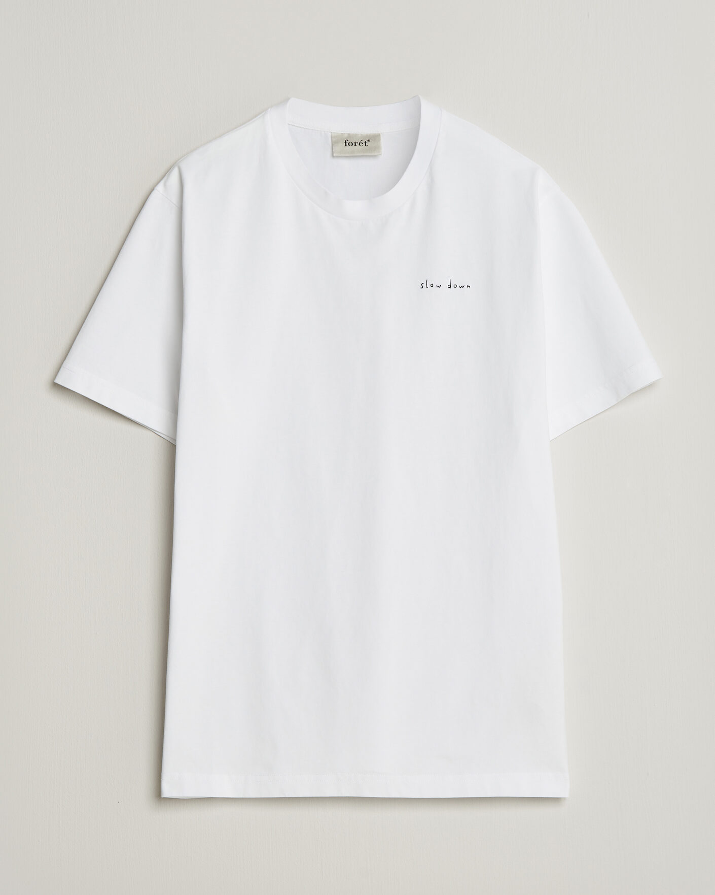 Herre | T-Shirts | Forét | Slow Down T-Shirt White