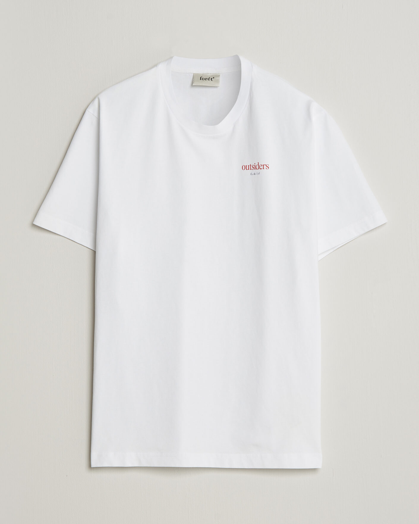 Herre | T-Shirts | Forét | To Do Back Print T-Shirt White