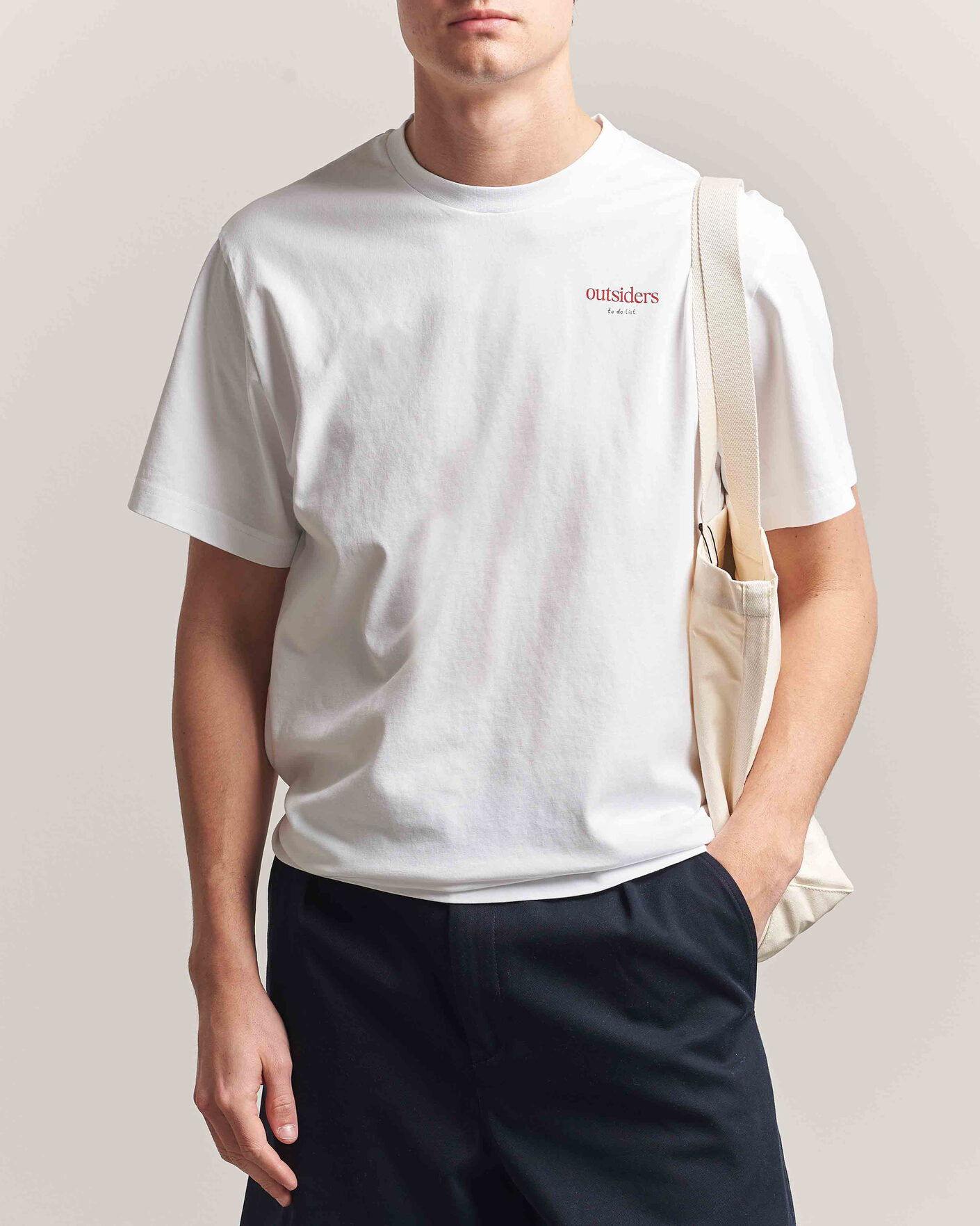 Herre | T-Shirts | Forét | To Do Back Print T-Shirt White