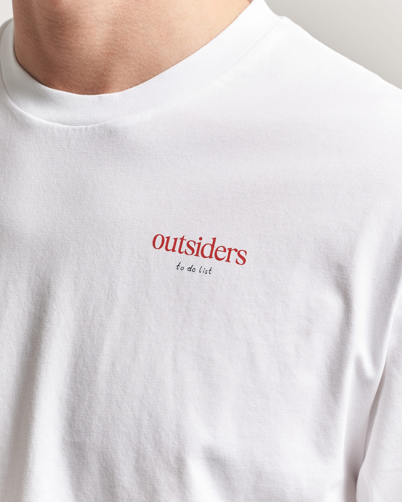 Herre | T-Shirts | Forét | To Do Back Print T-Shirt White