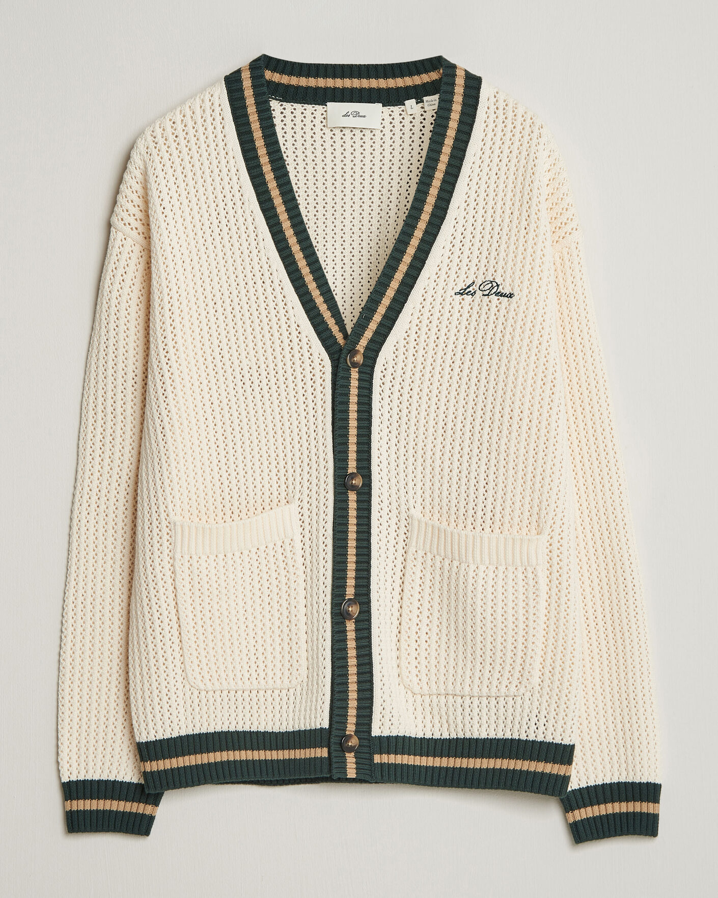 Herre | Gensere | LES DEUX | Lace Knitted Cardigan Eggnog White