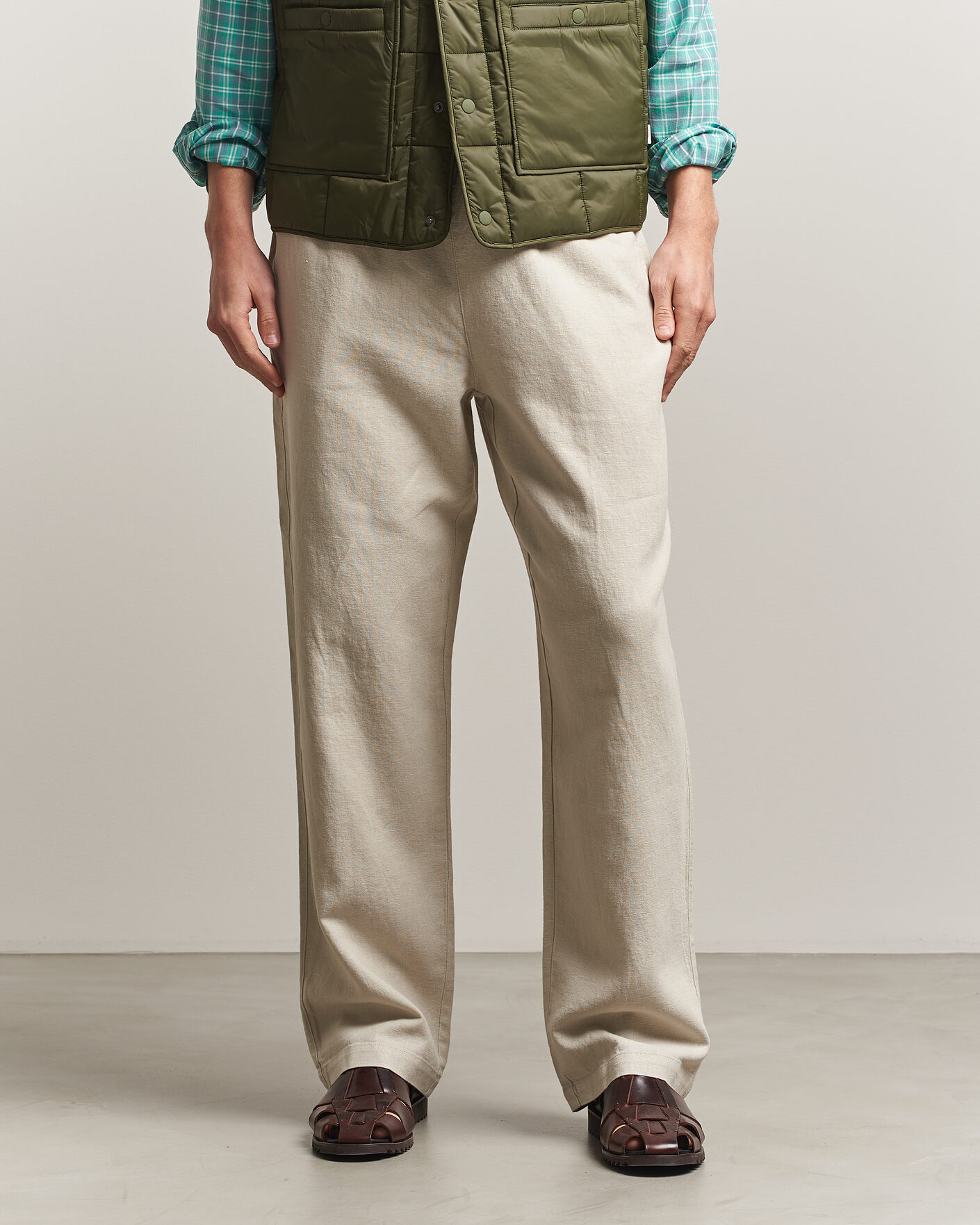 Herre | Bukser | LES DEUX | Linen Casual Pants Light Sand