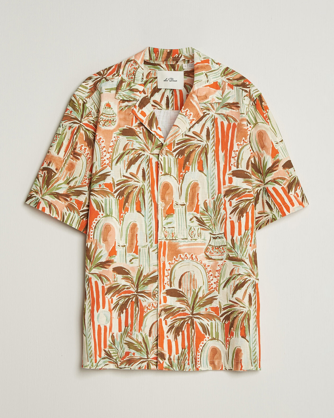 Herre | Nytt i butikken | LES DEUX | Palm AOP Short Sleeve Shirt Multi