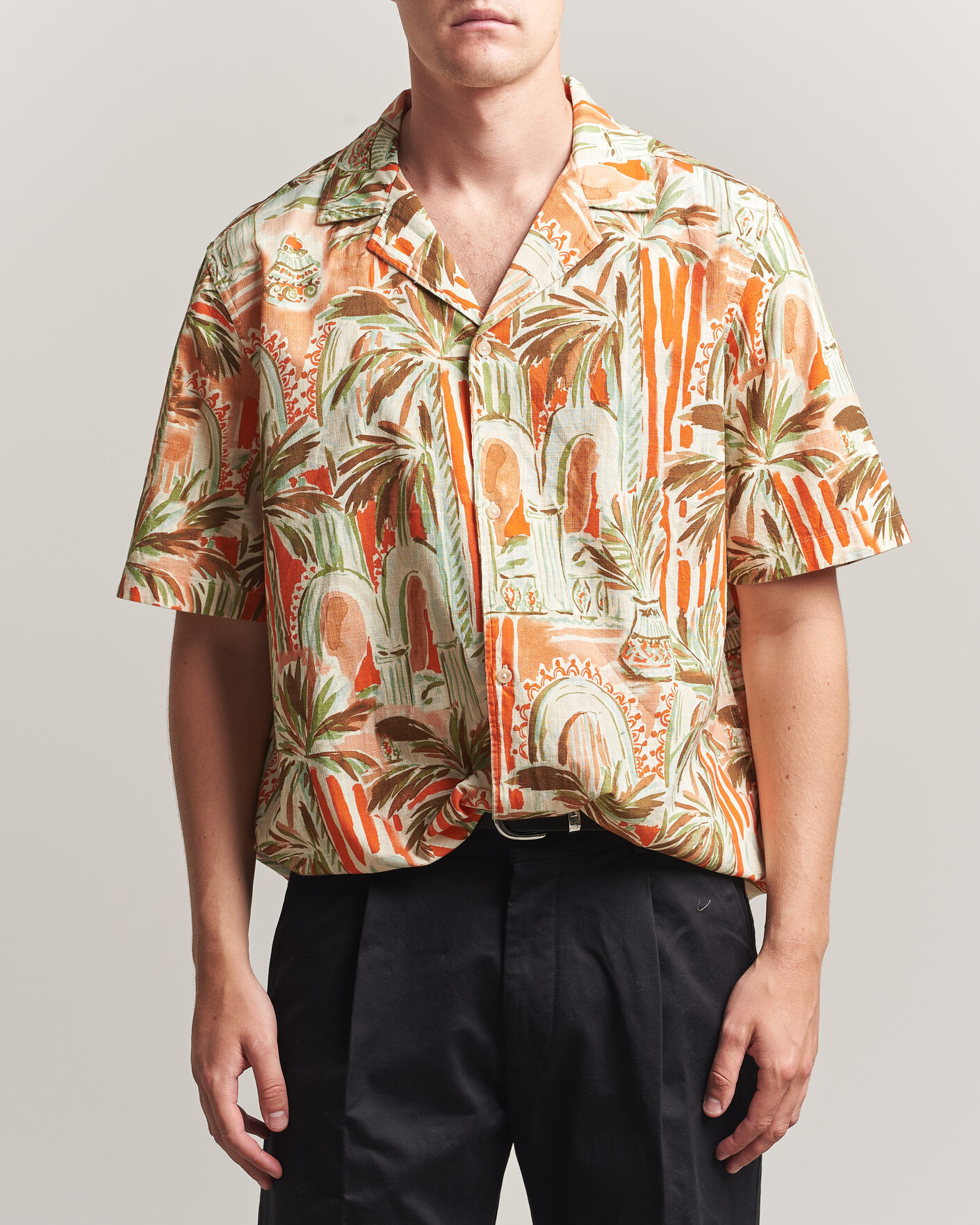 Herre | Skjorter | LES DEUX | Palm AOP Short Sleeve Shirt Multi
