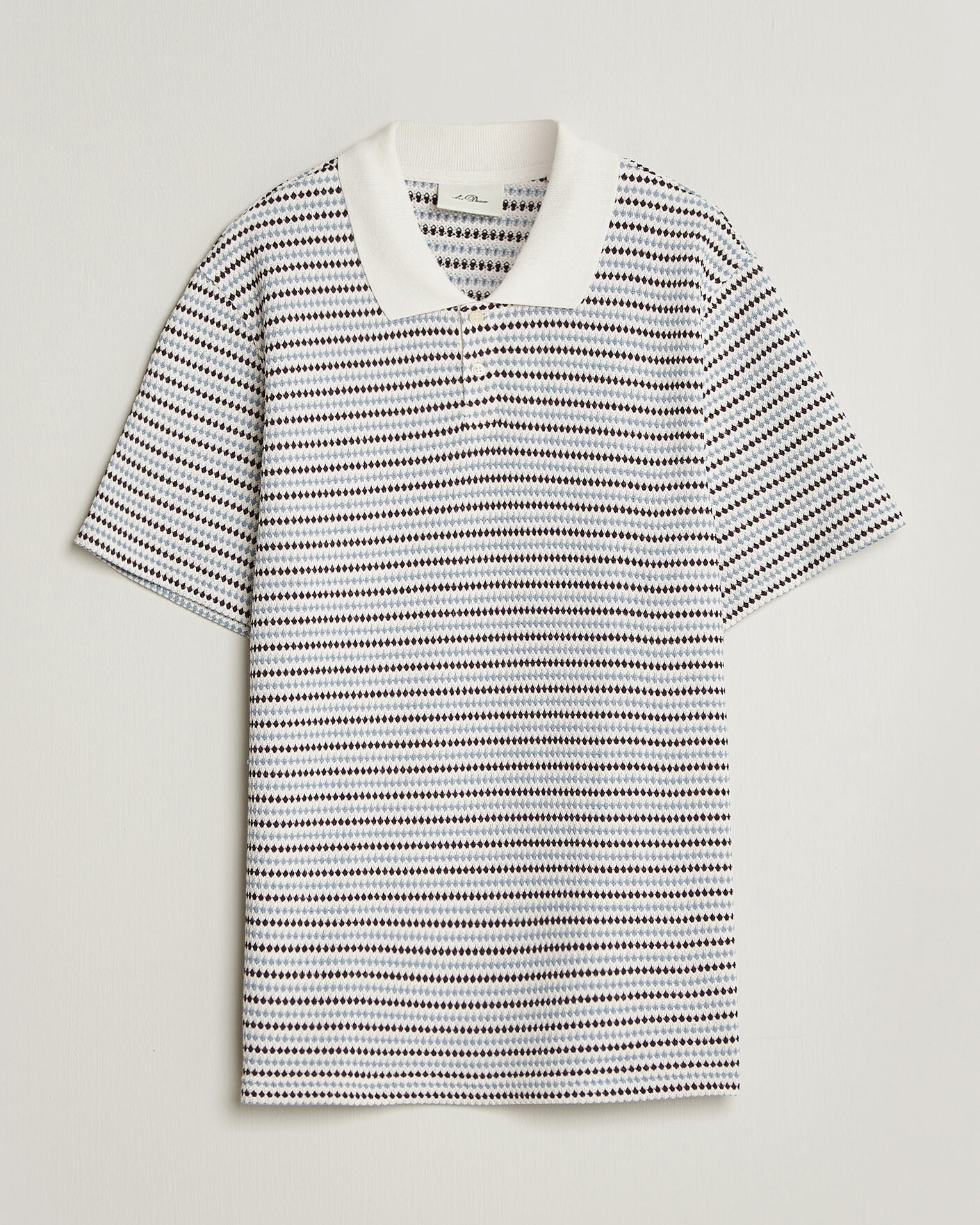 Herre | Pikéer | LES DEUX | Knitted Stripe Polo Eggnog White