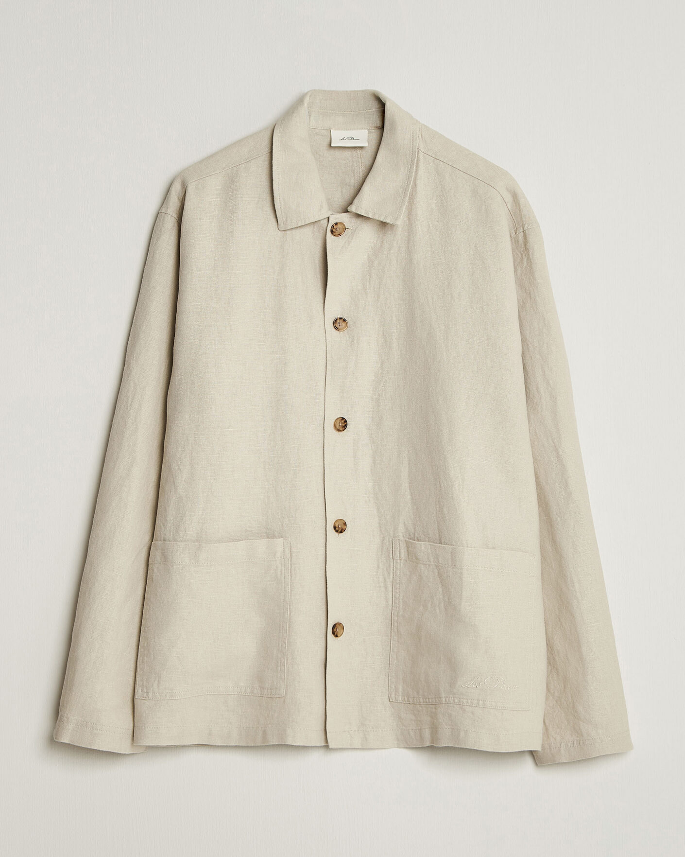Herre | Skjorter | LES DEUX | Linen Overshirt Light Sand