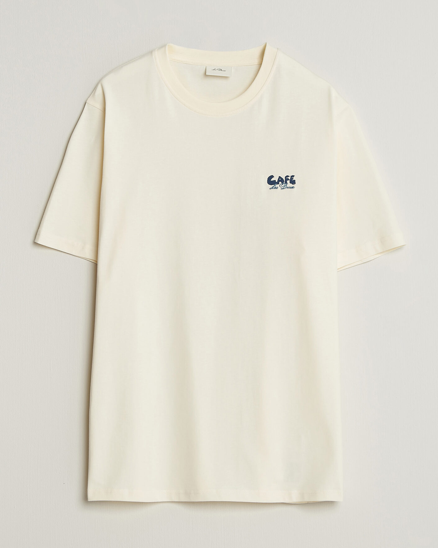 Herre | T-Shirts | LES DEUX | Café Backprint T-Shirt Light Ivory