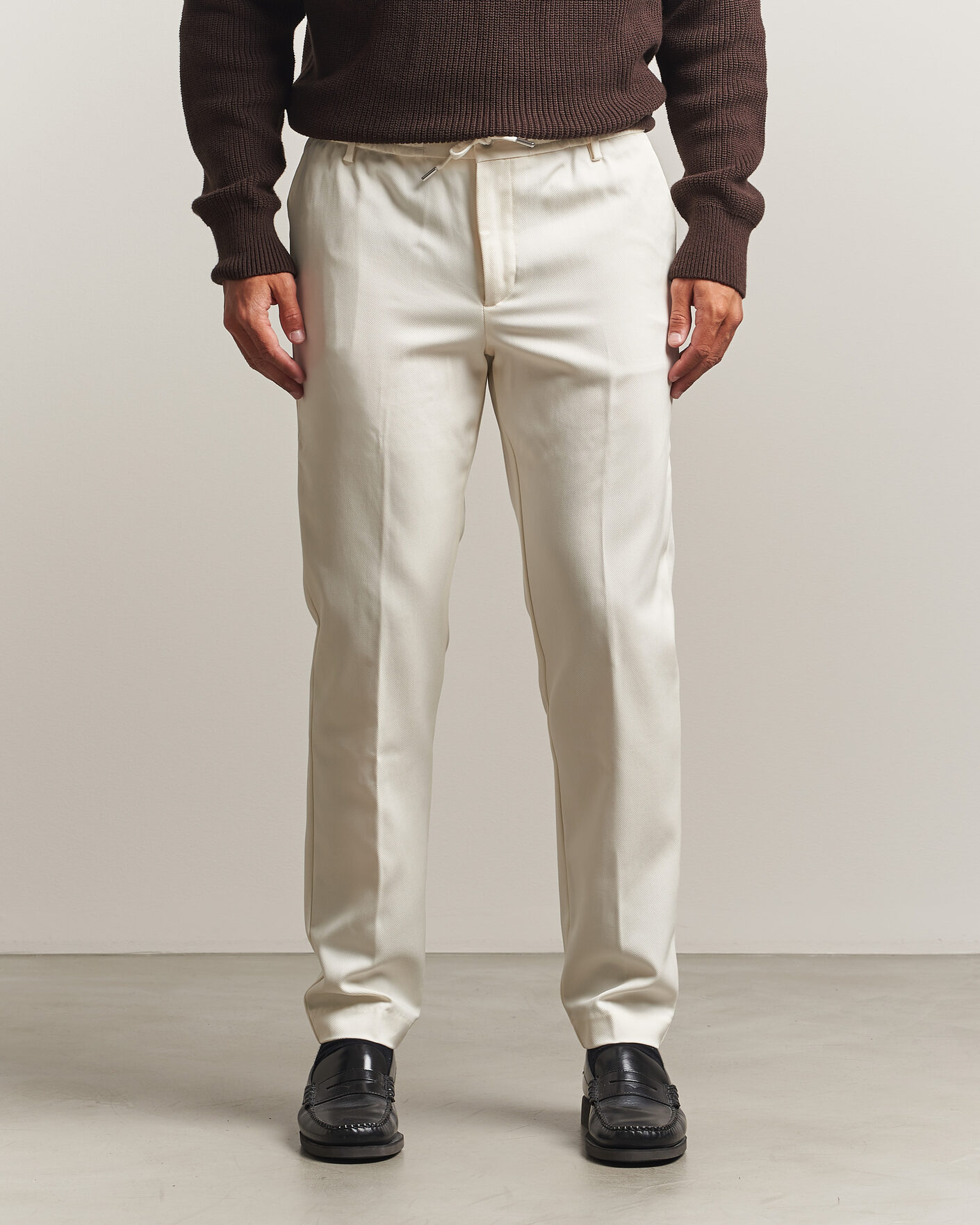 Herre | Bukser | BOSS BLACK | Kane Drawstring Trousers Open White