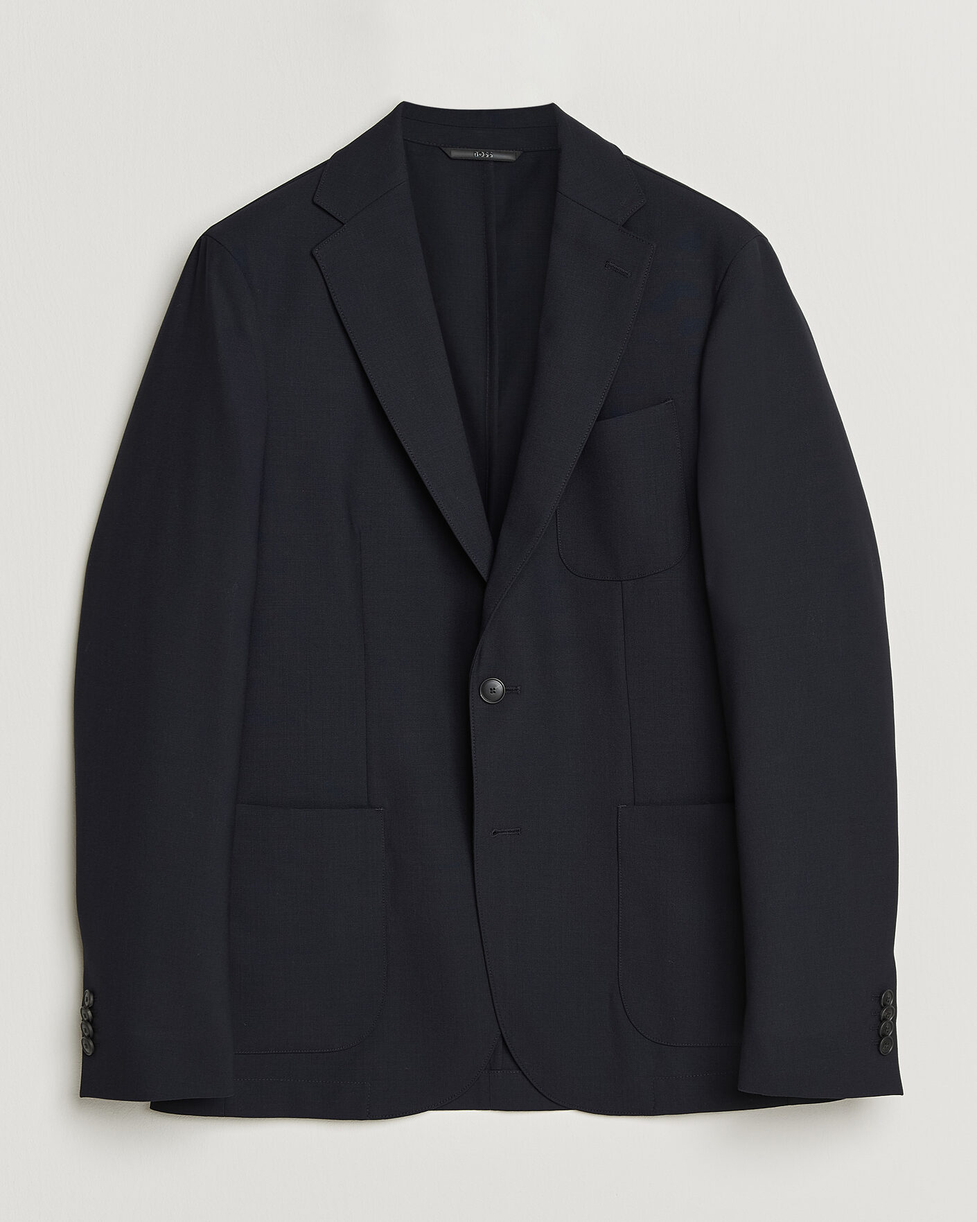 Herre | Dressjakker | BOSS BLACK | Hanry Wool Patch Pocket Blazer Dark Blue