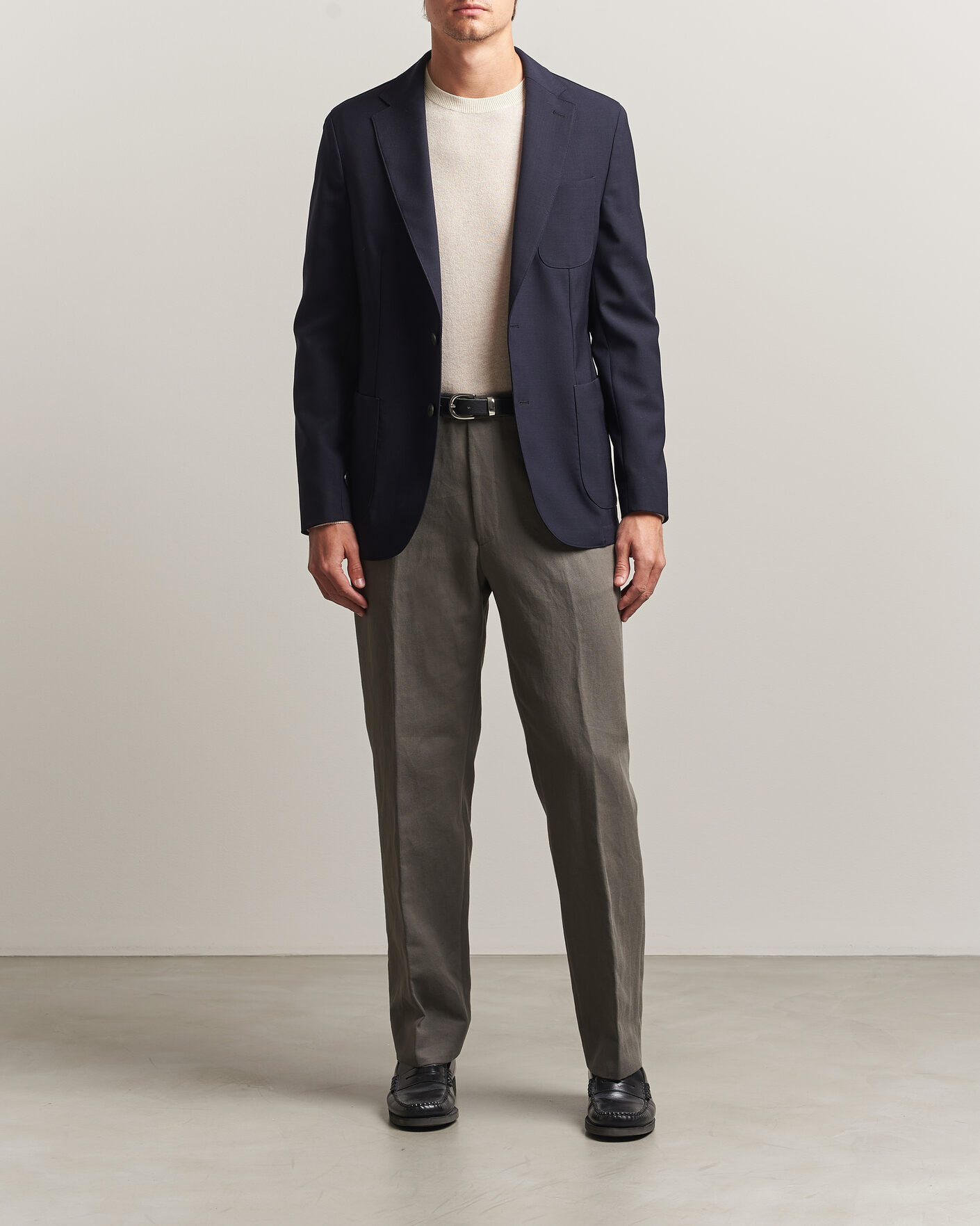 Herre | Dressjakker | BOSS BLACK | Hanry Wool Patch Pocket Blazer Dark Blue
