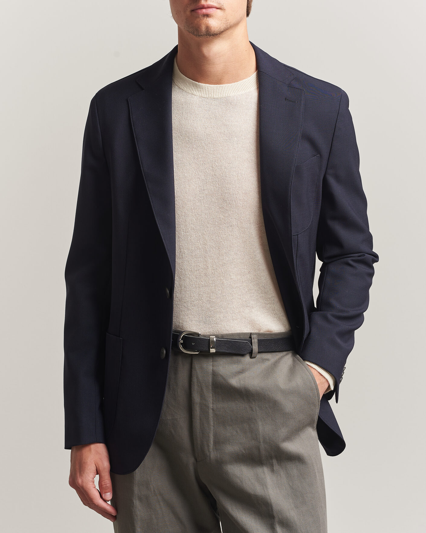 Herre | Dressjakker | BOSS BLACK | Hanry Wool Patch Pocket Blazer Dark Blue