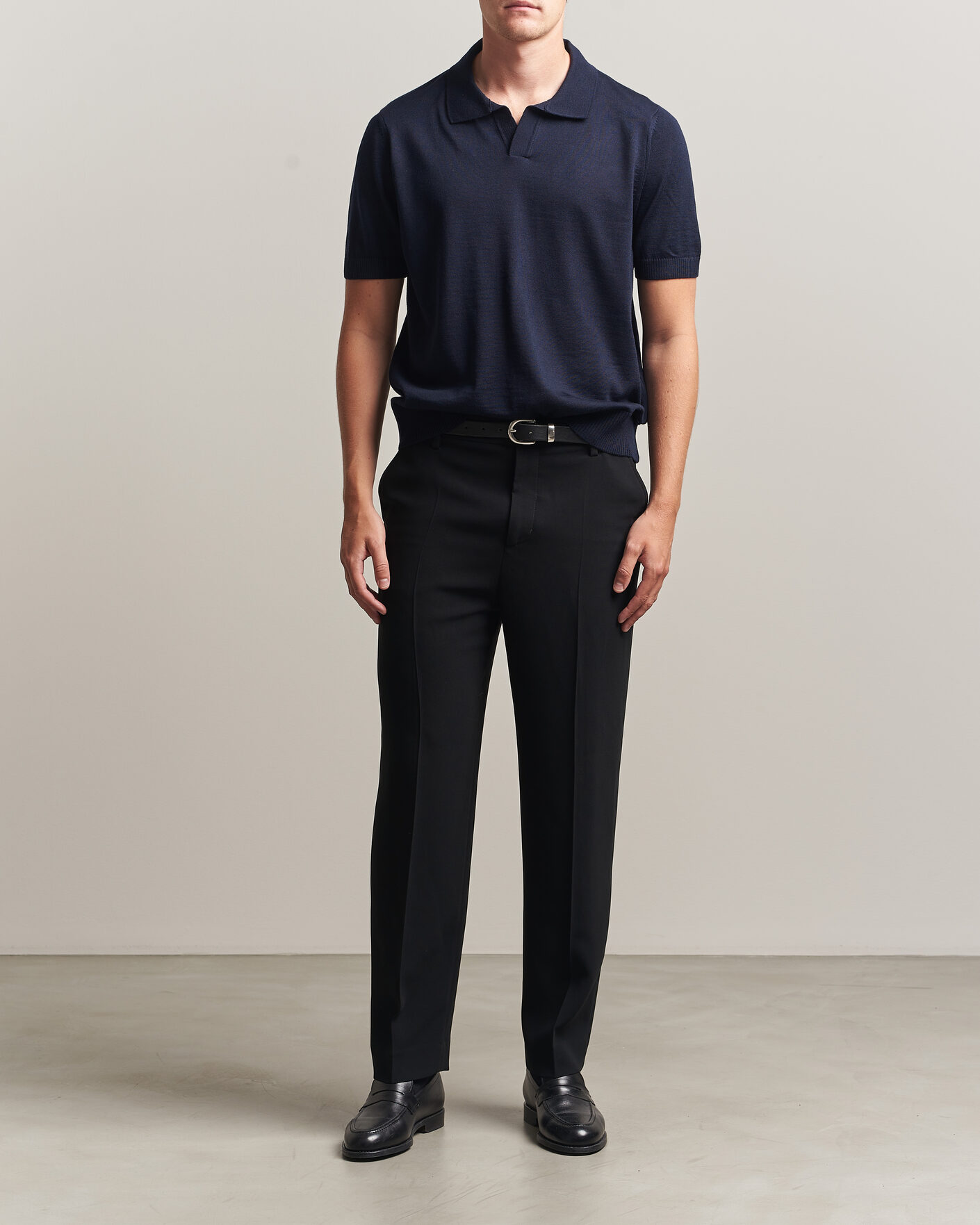 Herre | Pikéer | BOSS BLACK | Lantoni Knitted Polo Dark Blue